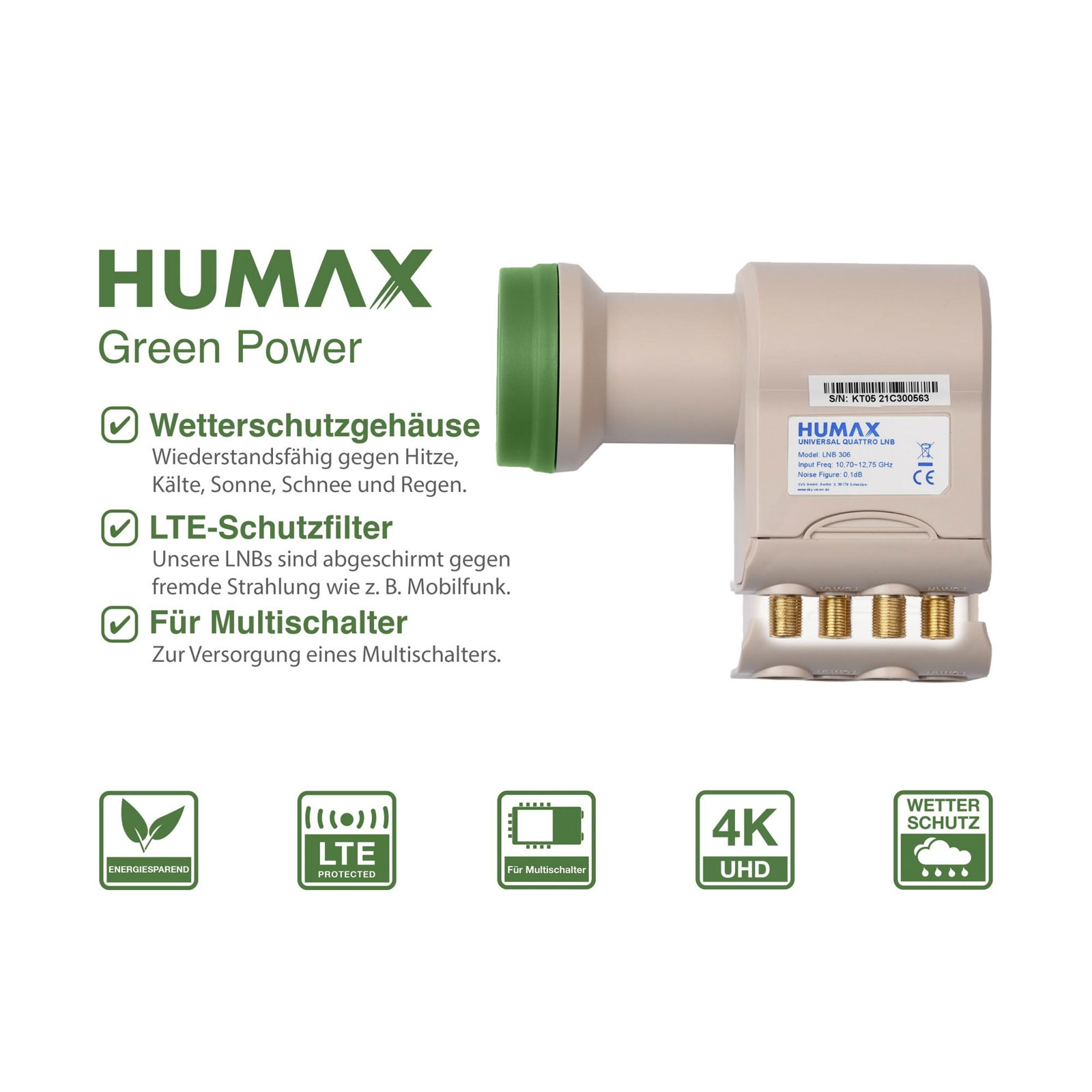 Humax Green Power LNB 306 Quattro LNB