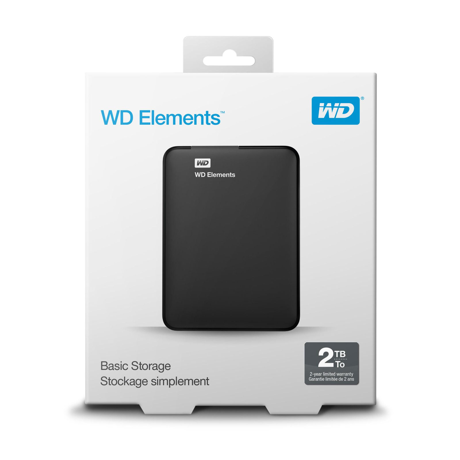 WD (Western Digital) Elements Portable 2 TB, 2,5 Zoll HDD, USB 3.0, Schwarz