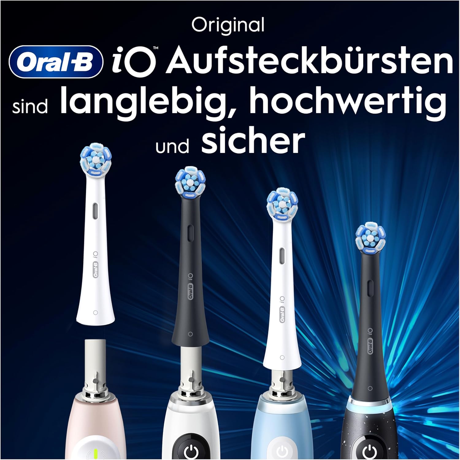 Oral-B iO Ultimative Reinigung, Original Aufsteckbürsten, Weiß, 4er