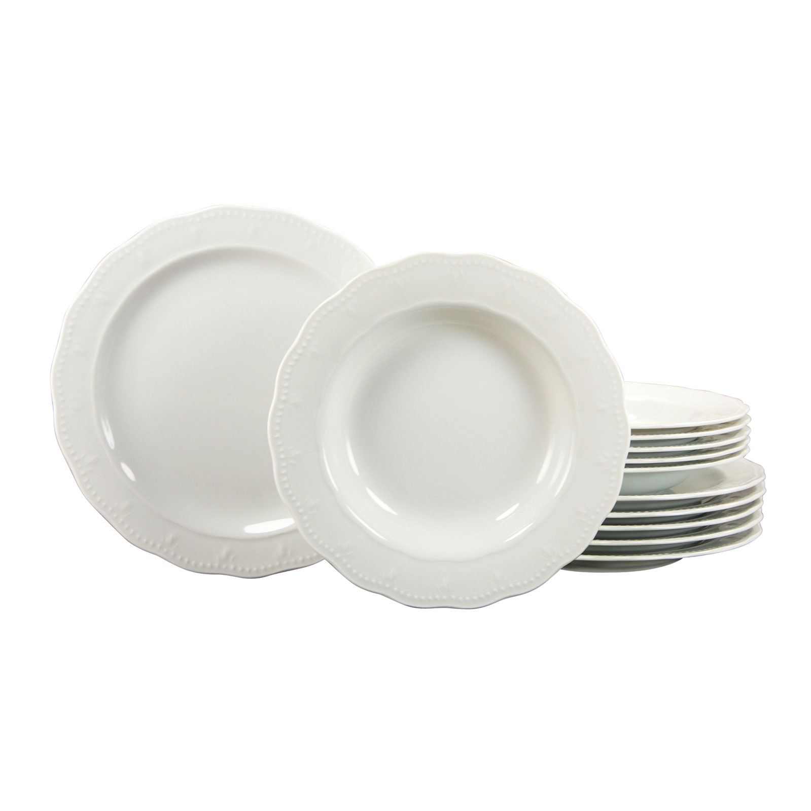 CreaTable, 11796, Serie GLORIA weiss, Tafelservice 12 teilig