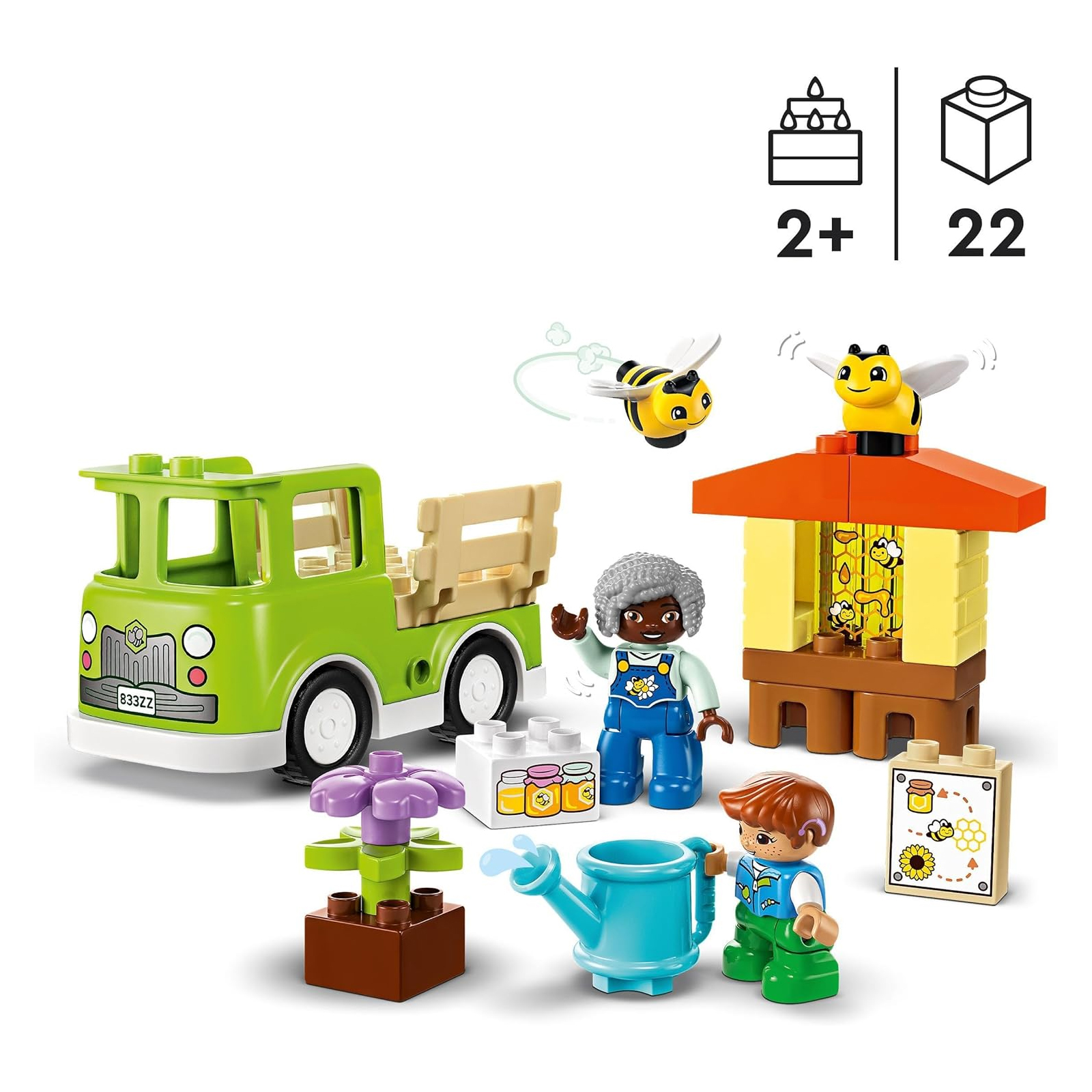 LEGO DUPLO Town Imkerei und Bienenstöcke, Lernspielzeug für Kleinkinder