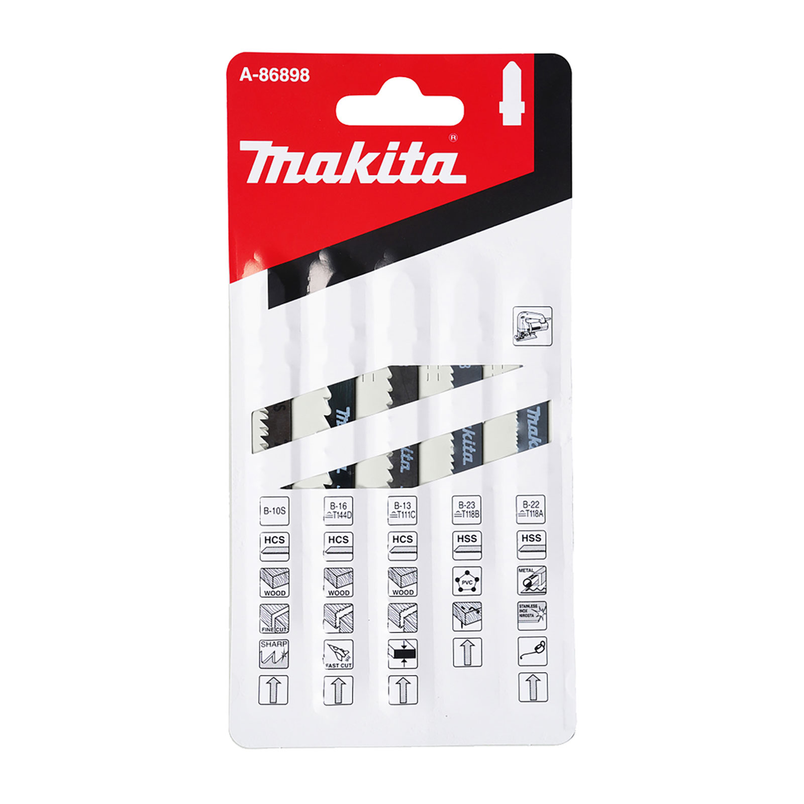 Makita A-86898 Stichsägeblatt-Set 5 tlg. Makita A-86898 Stichsägeblatt-Set 5 tlg.