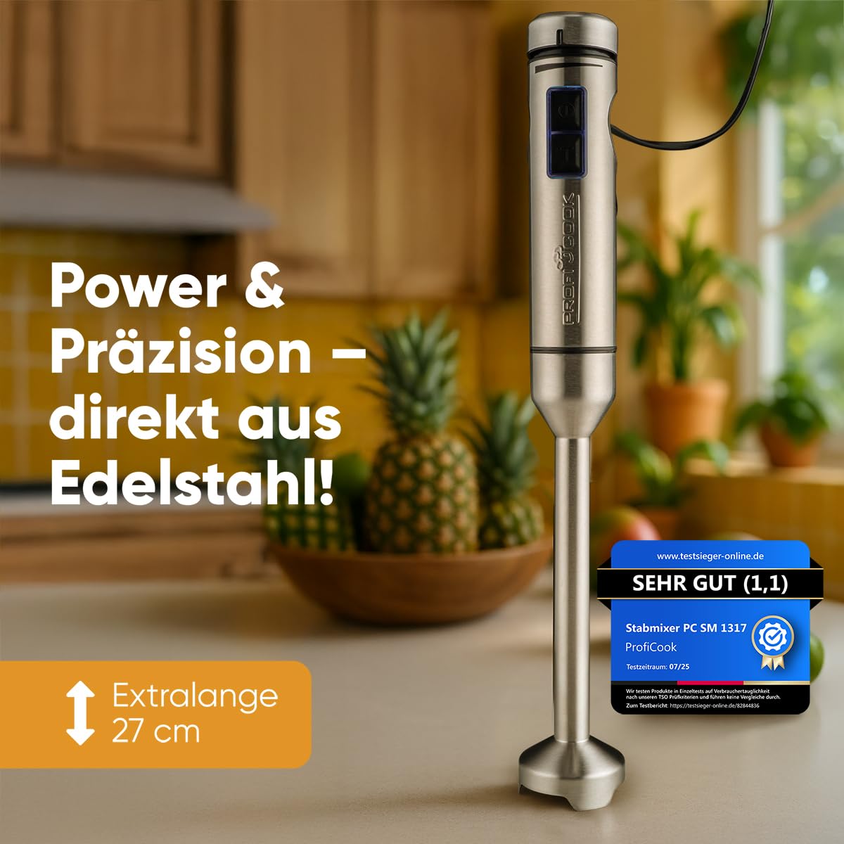 PROFICOOK PC-SM 1317 Edelstahl Stabmixer