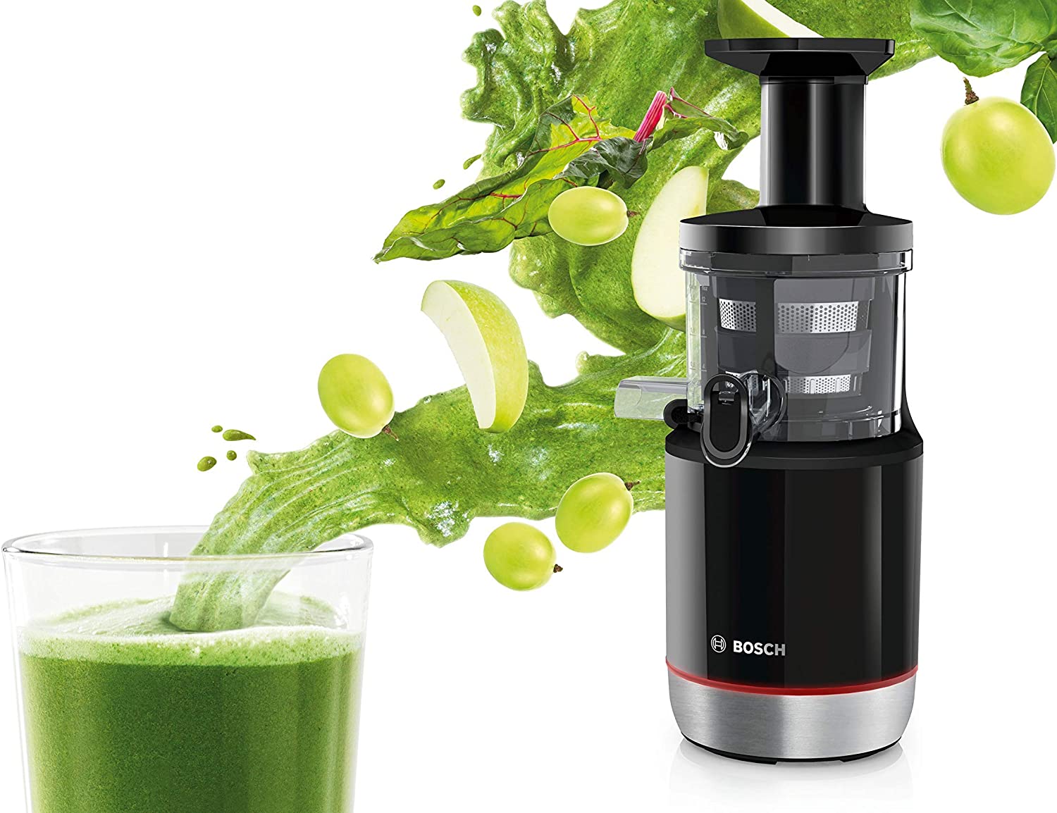 Bosch MESM731M Entsafter Slow Juicer Schwarz/Edelstahl