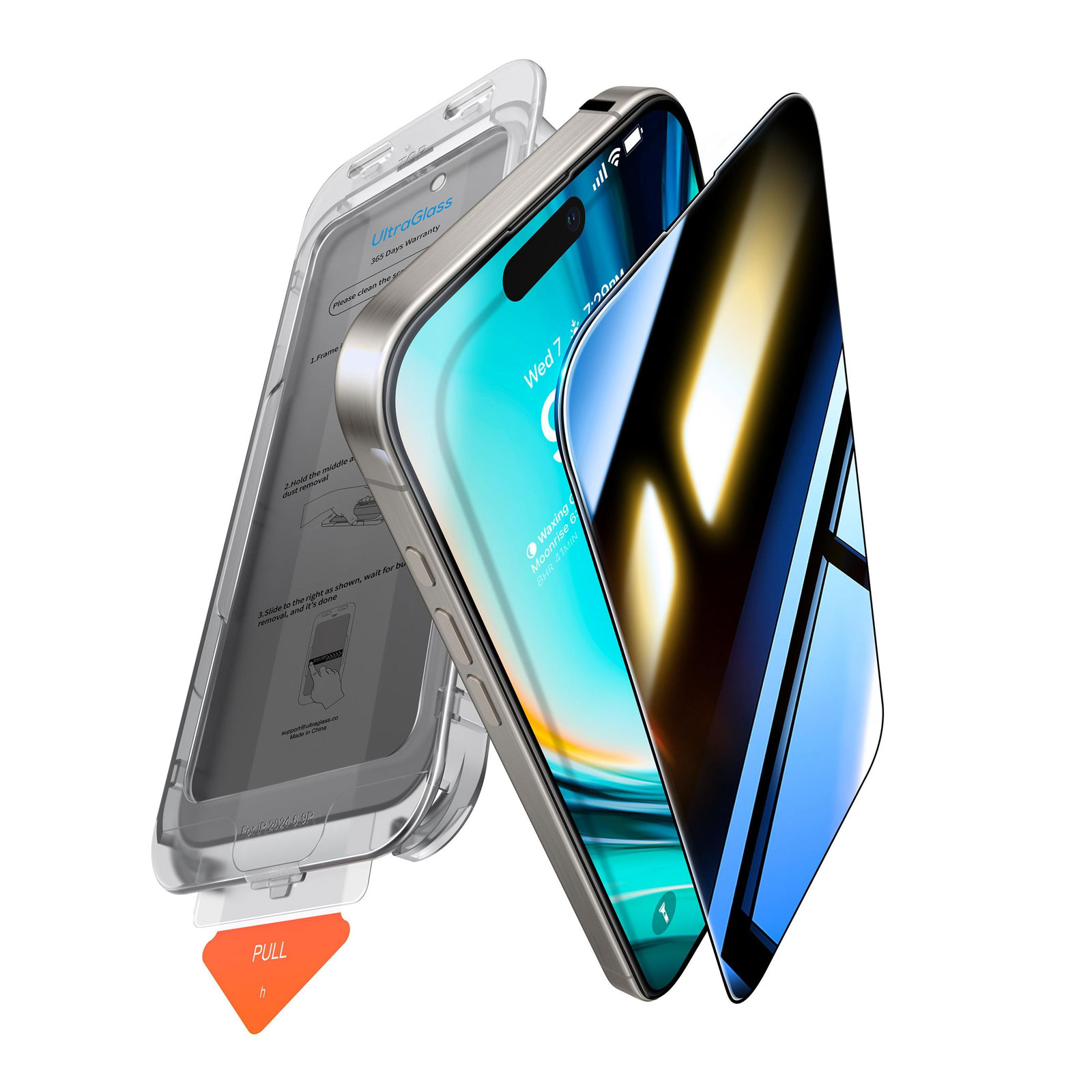 Torras Install Master Privacy screen protector für iPhone 16 Pro Black