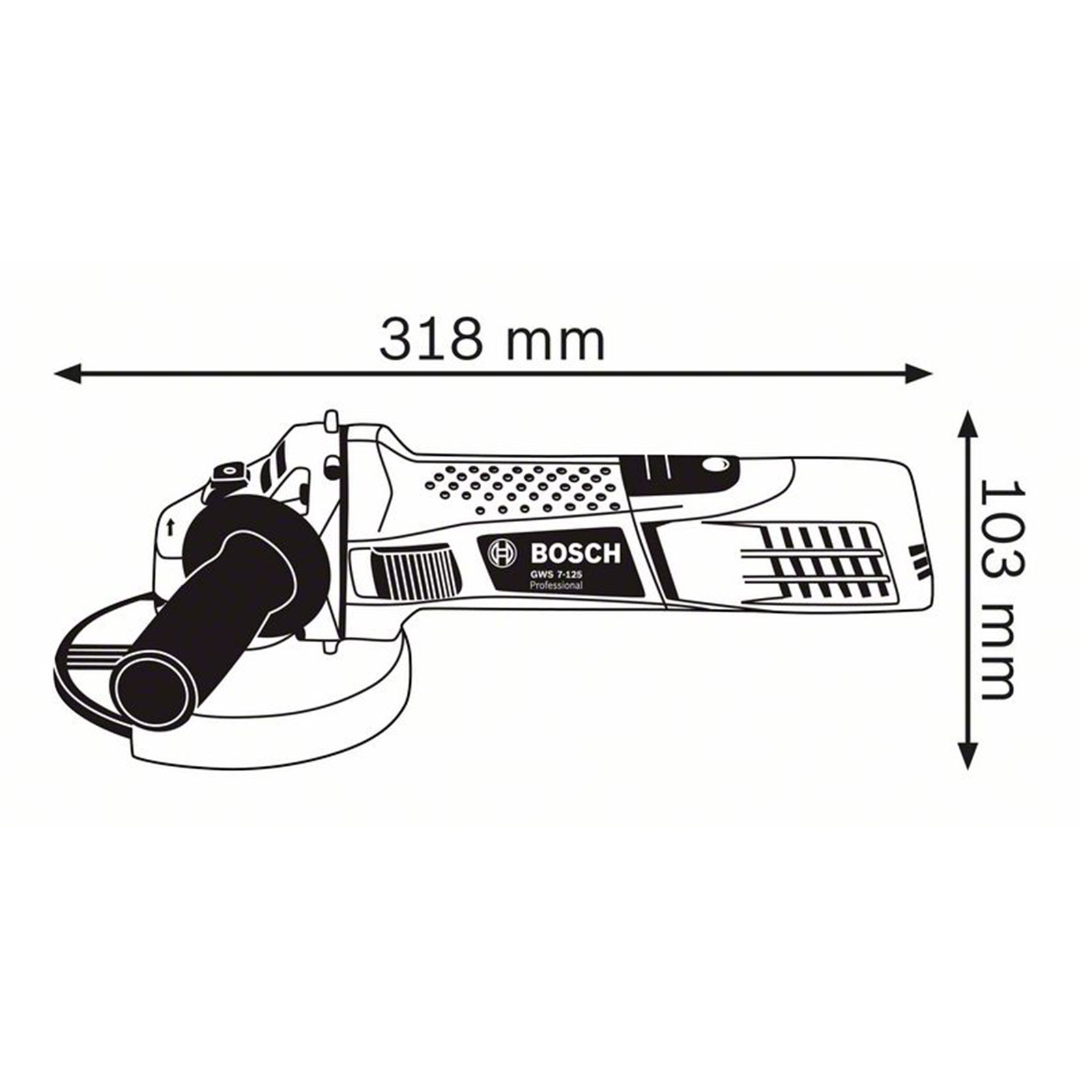 Bosch Professional GWS 7-125 (C) Elektrischer Winkelschleifer Bosch Professional GWS 7-125 (C) Elektrischer Winkelschleifer