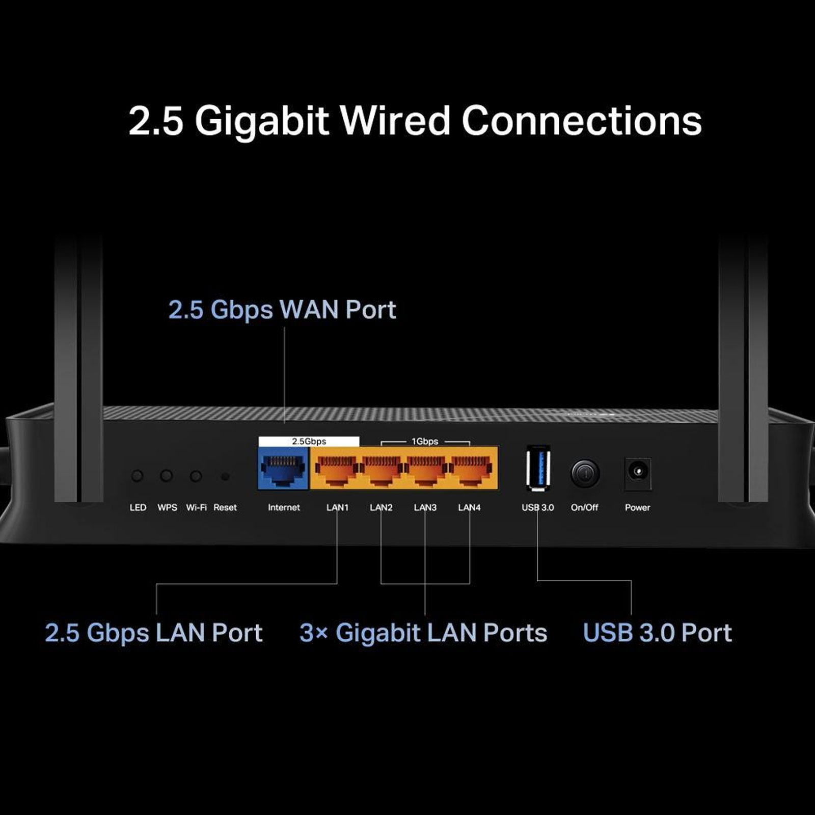 TP-Link BE3600, Schwarz, Dual-Band Wi-Fi 7 Router Router (WiFi 7, 1x 2,5 Gbps WAN-Anschluss, 1x 2,5 Gbps LAN-Anschluss und 3x 1 Gbps LAN-Anschlüsse)