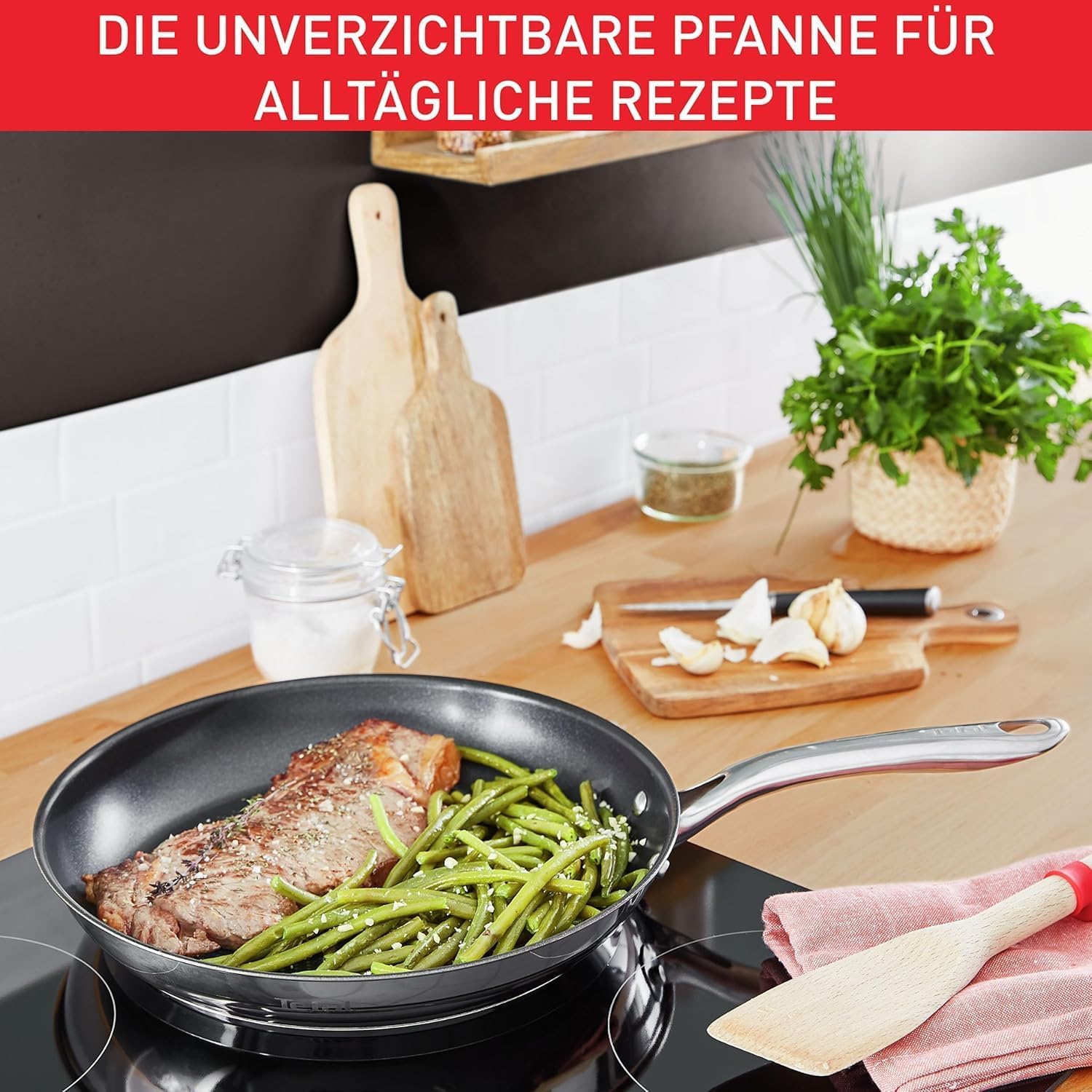 Tefal H8151925 PWOK Infinite Wokpfanne Induktion 28 cm Premium-Edelstahl