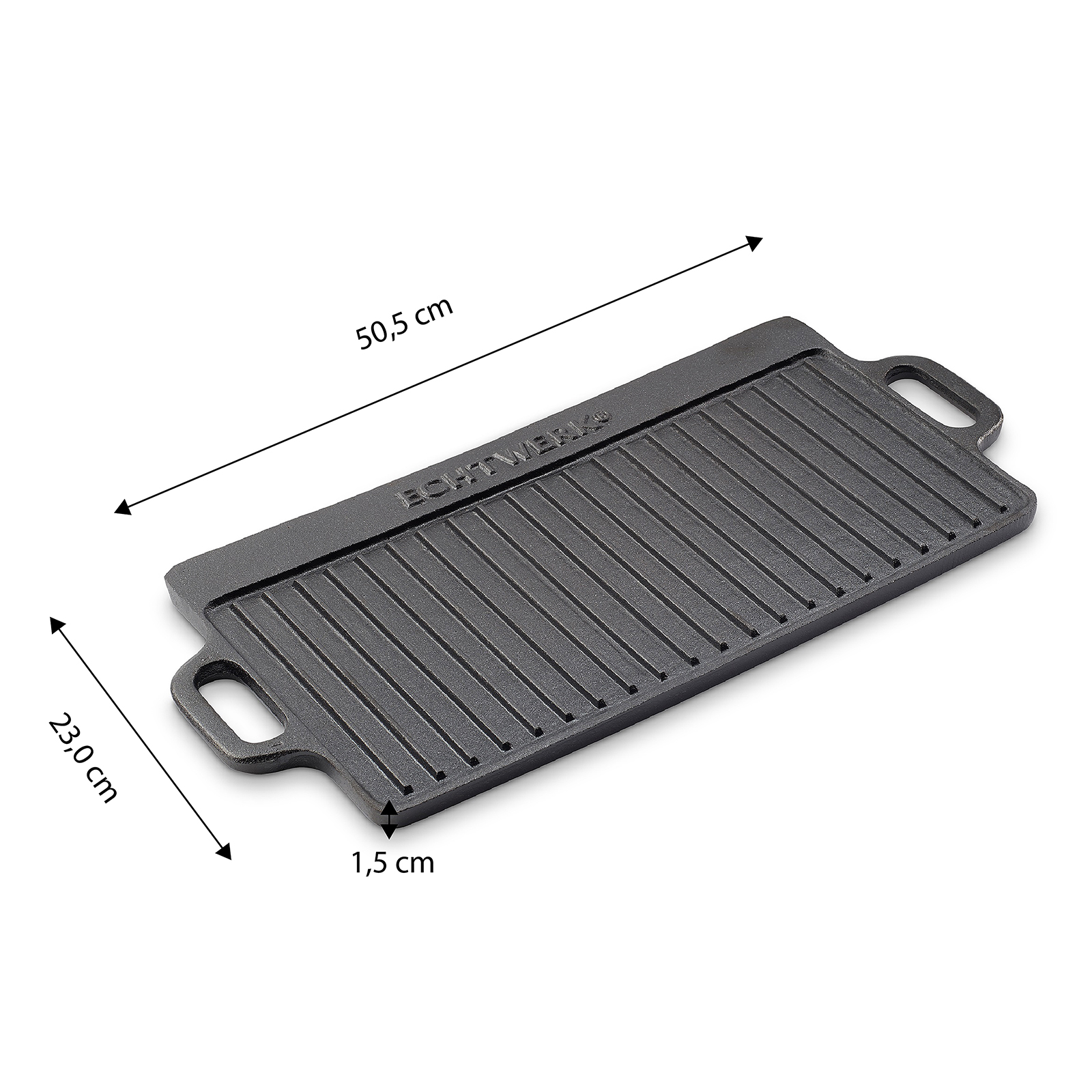 EW Gusseisen Grillplatte mit Grillstreifen