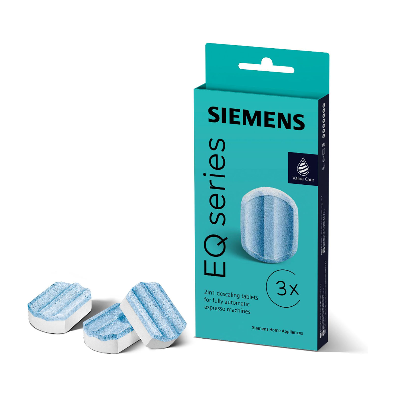 Siemens TI9575X7DE EQ.9 plus connect Kaffeevollautomat + Siemens Reinigungstabletten TZ80001A + Siemens TZ80002A Entkalkungstabletten