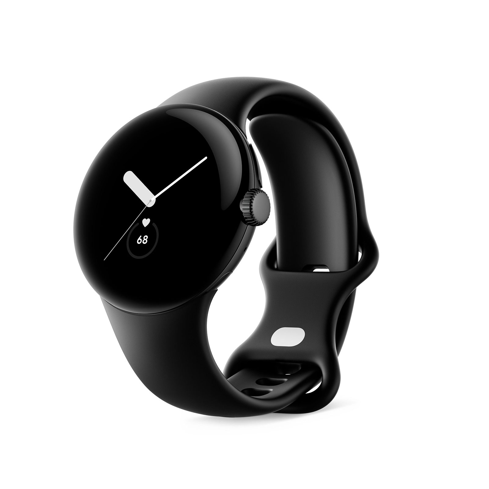 GOOGLE Pixel Watch WiFi, mattes schwarzes Edelstahlgehäuse Smartwatch