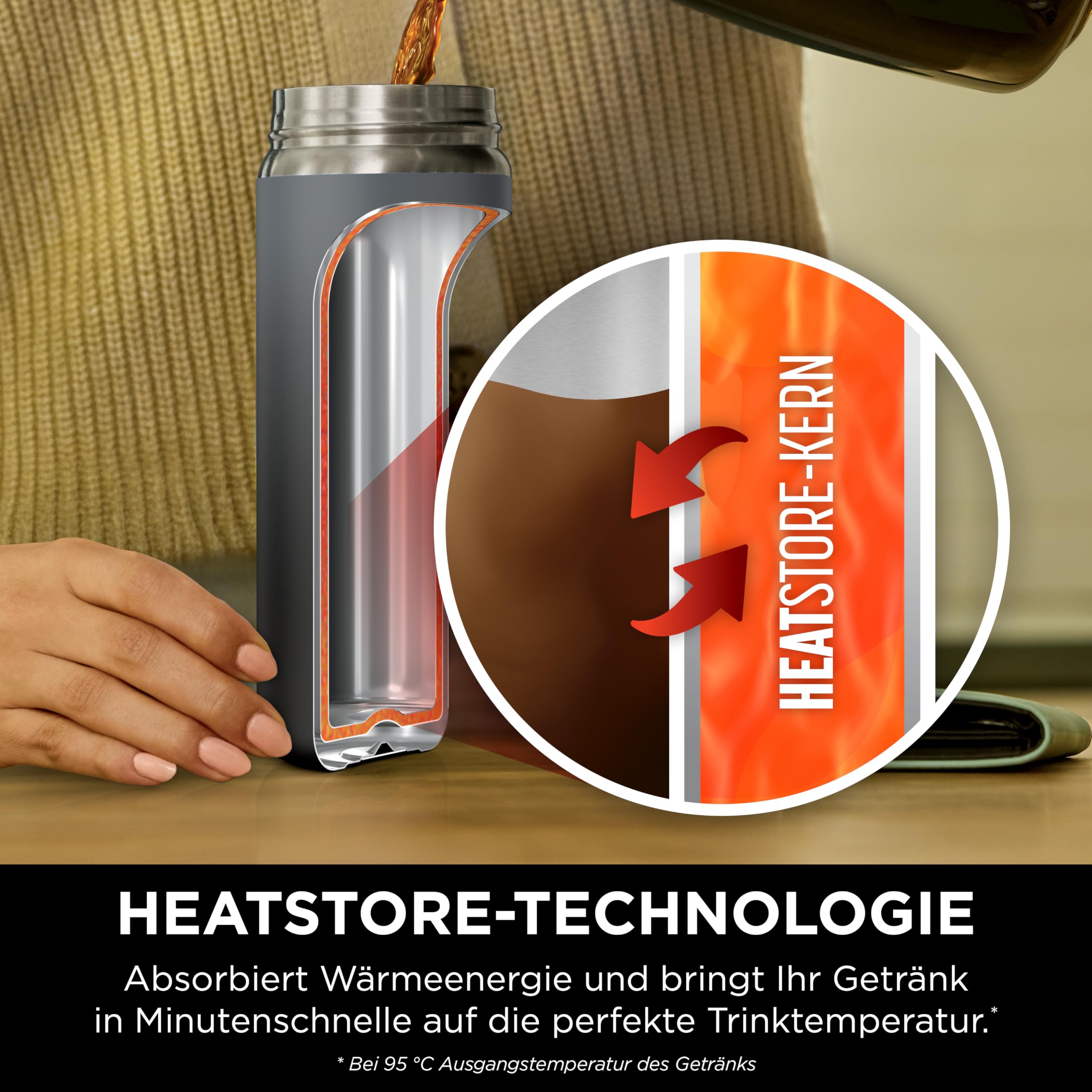 Ninja 400 ml Sip Perfect Trinkflasche für Heißgetränke