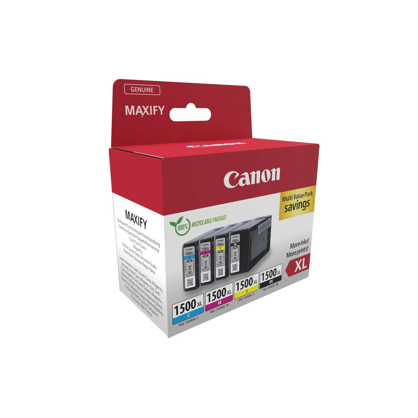 CANON PGI-1500XL BK/C/M/Y Multipack Druckerpatronen