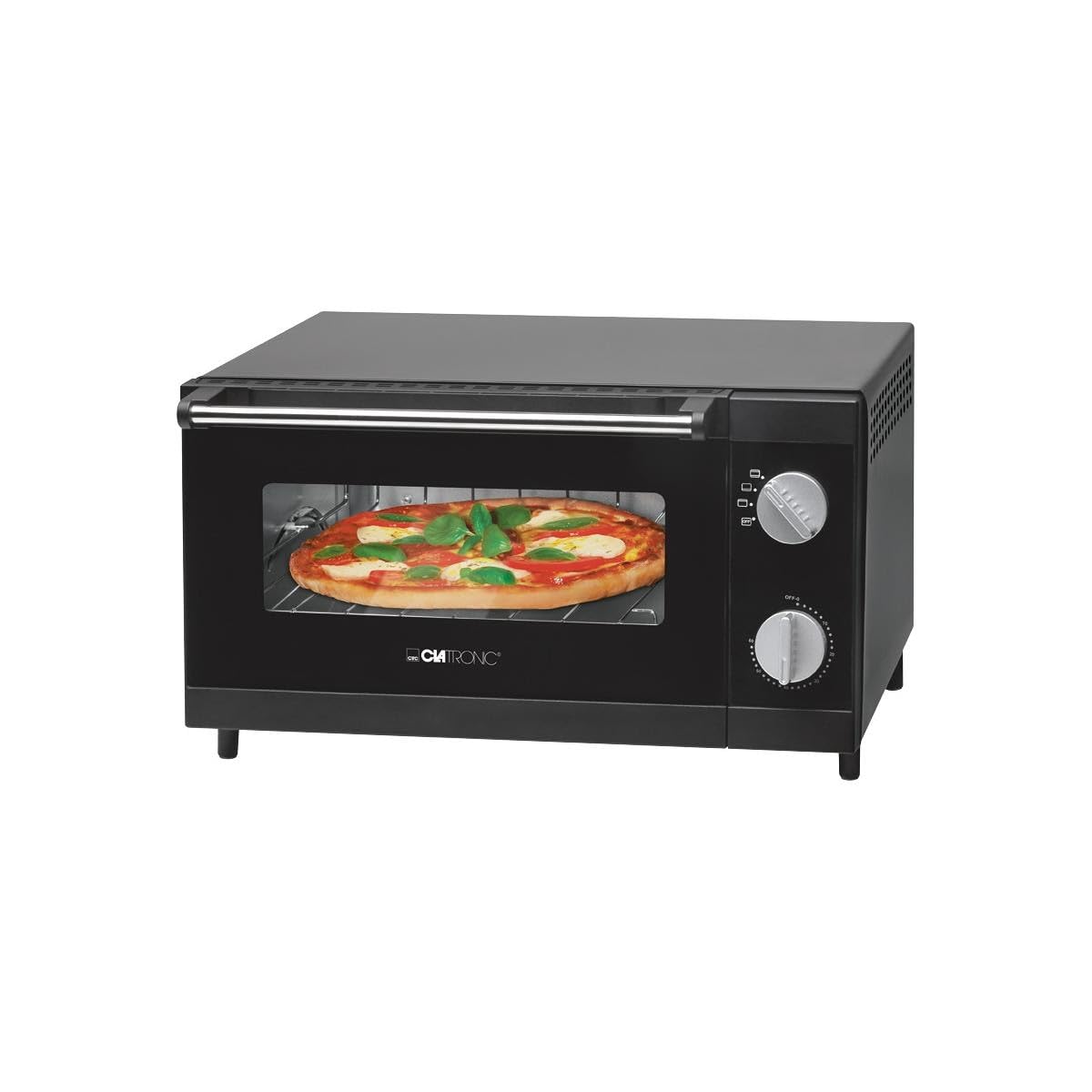 Clatronic Pizzaofen, 12 Liter Backraum, Minibackofen
