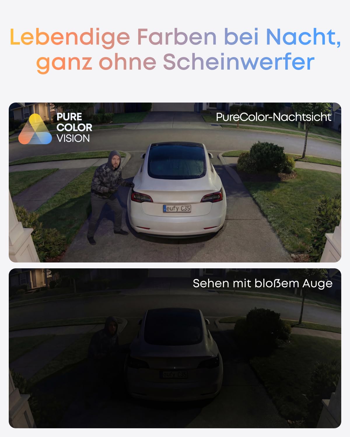 eufy eufyCam C35 (2er-Pack), Kabellose Überwachungskamera Außen & Innen