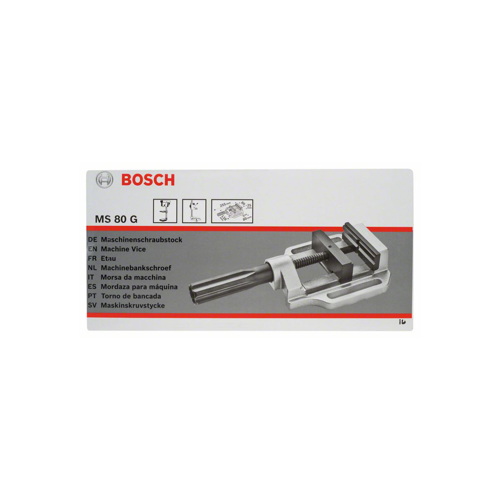 Bosch Professional Maschinenschraubstock MS 80 G, 100 mm, 80 mm, 80 mm