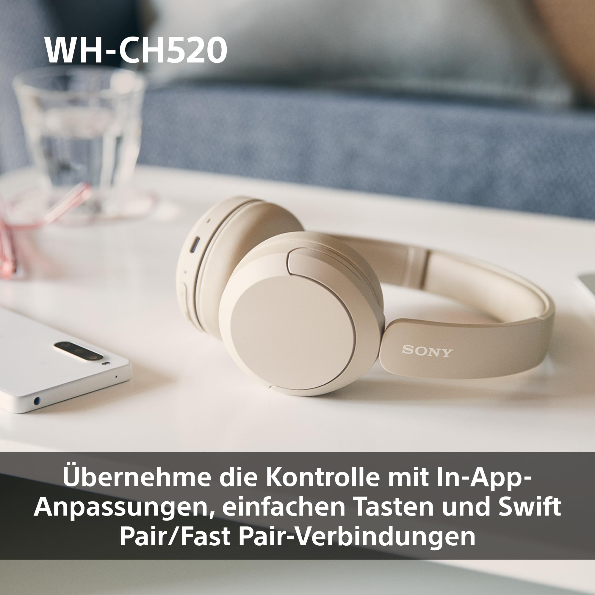 Sony WH-CH520 Kabellose Bluetooth-Kopfhörer