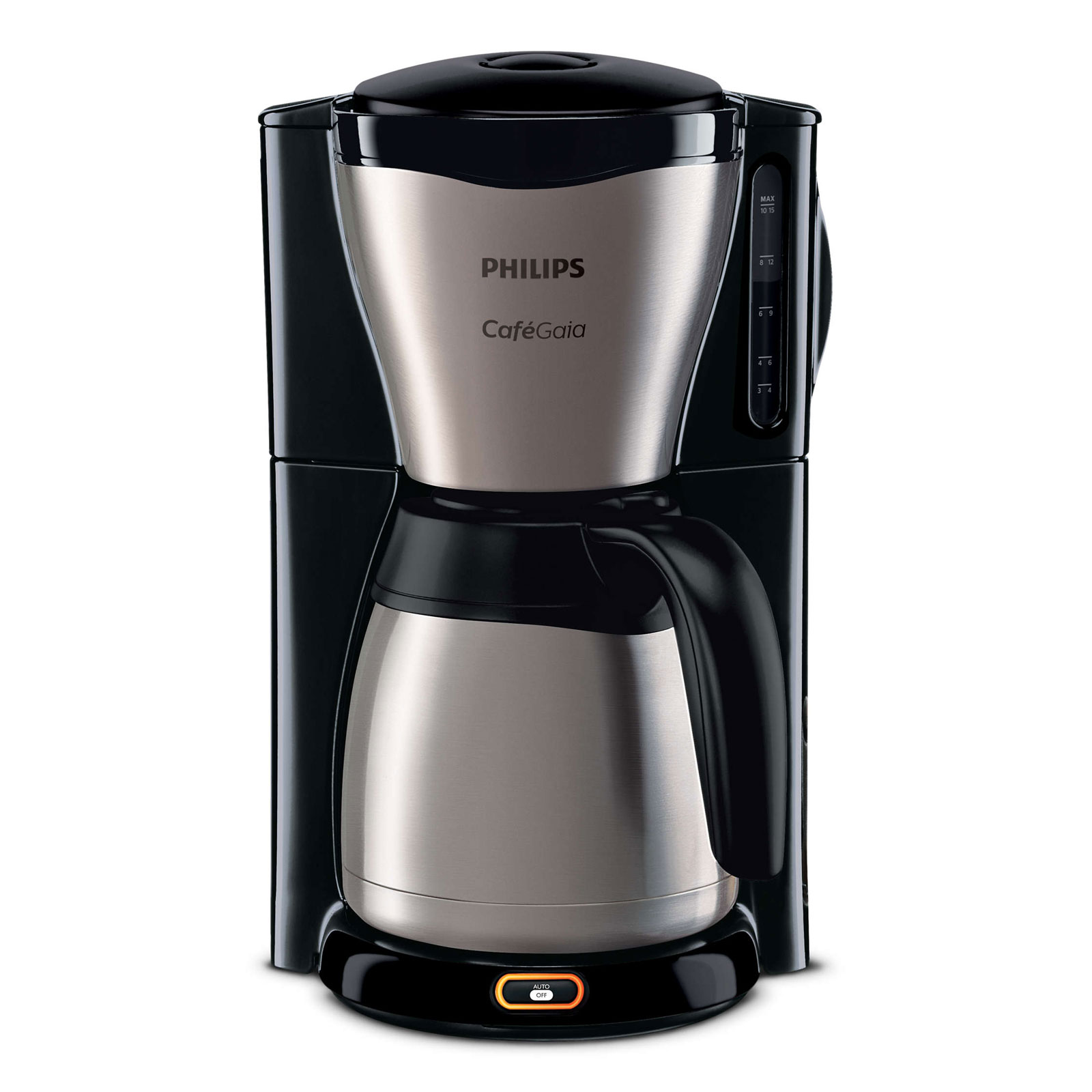 Philips HD 7548/20 Gaia Therm Kaffeemaschine schwarz/ Edelstahl & Kunststoff