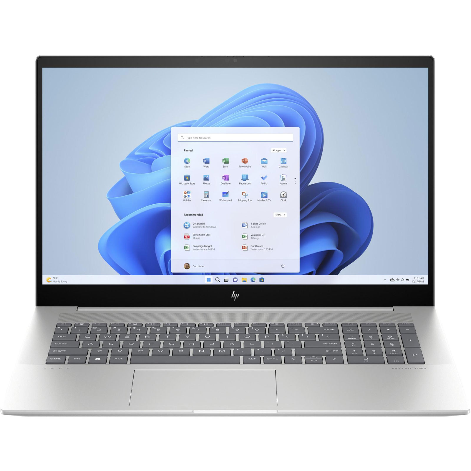 HP Notebook Envy 17-cw0606ng, Silber, 17,3 Zoll, Full-HD, Intel Core i7-13700H, 16 GB, 1 TB M.2 SSD