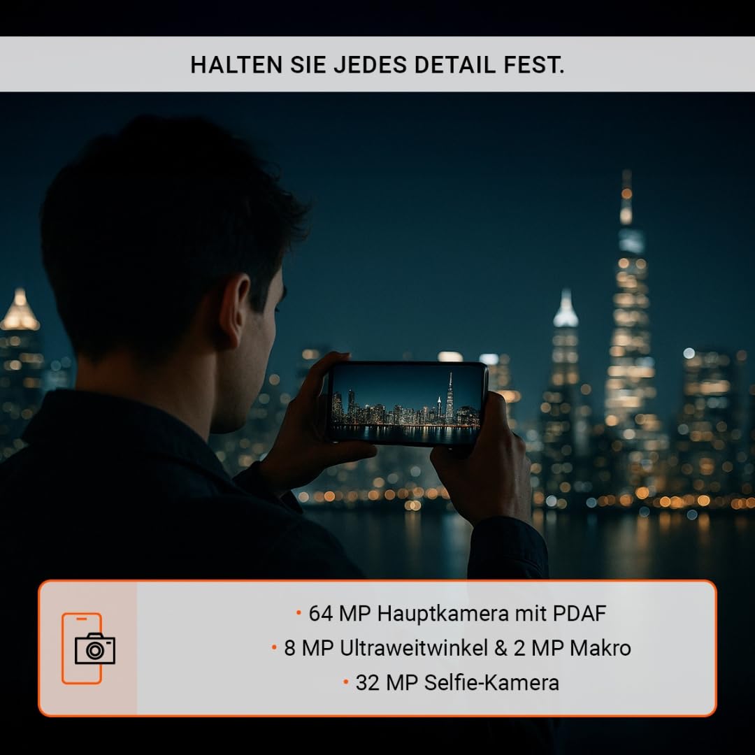 Gigaset GS6 Smartphone – 128GB+8GB RAM - 6,67" FHD+ OLED-Display mit 120Hz