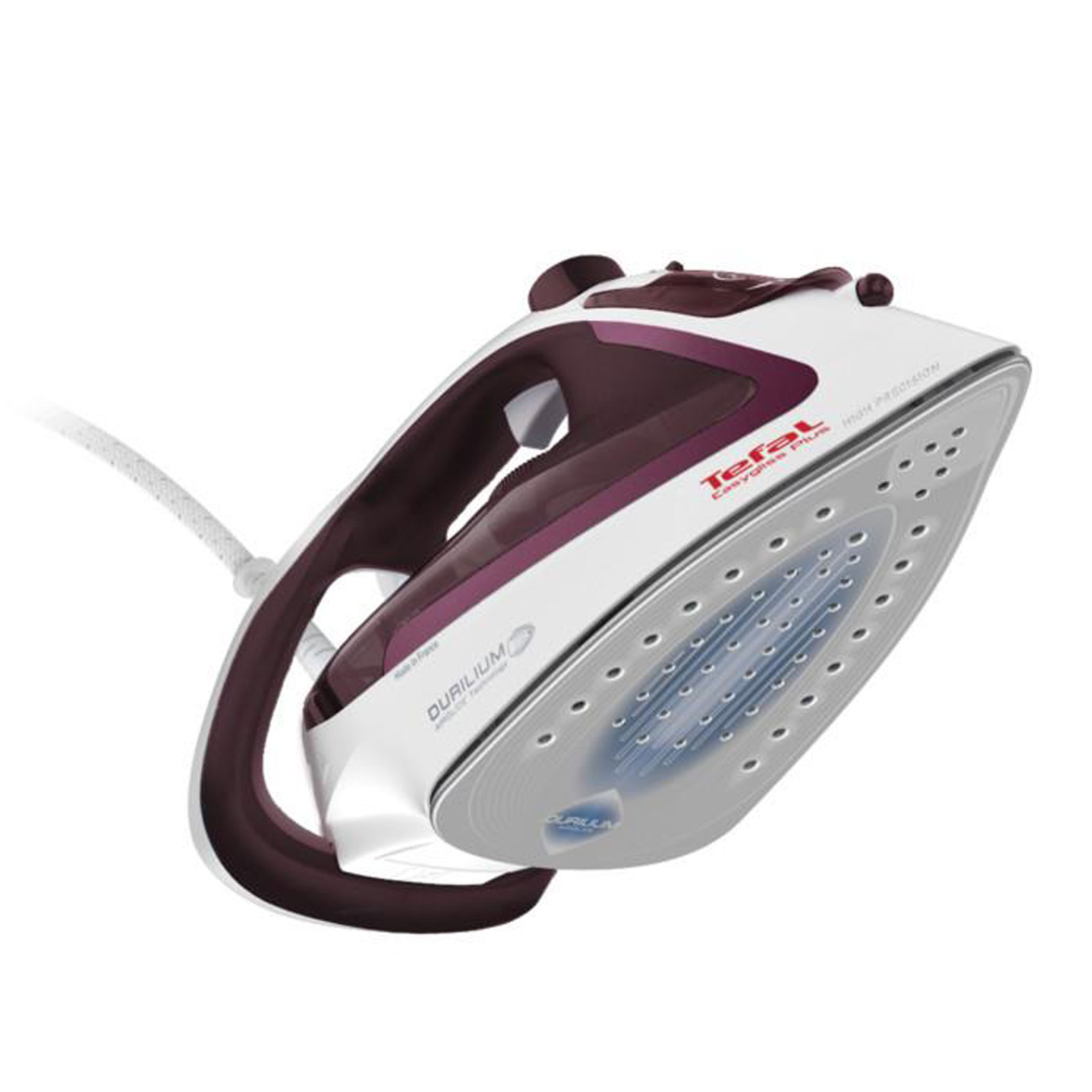 TEFAL FV 5714 Easygliss Plus Dampfbügeleisen weiß/bordeaux