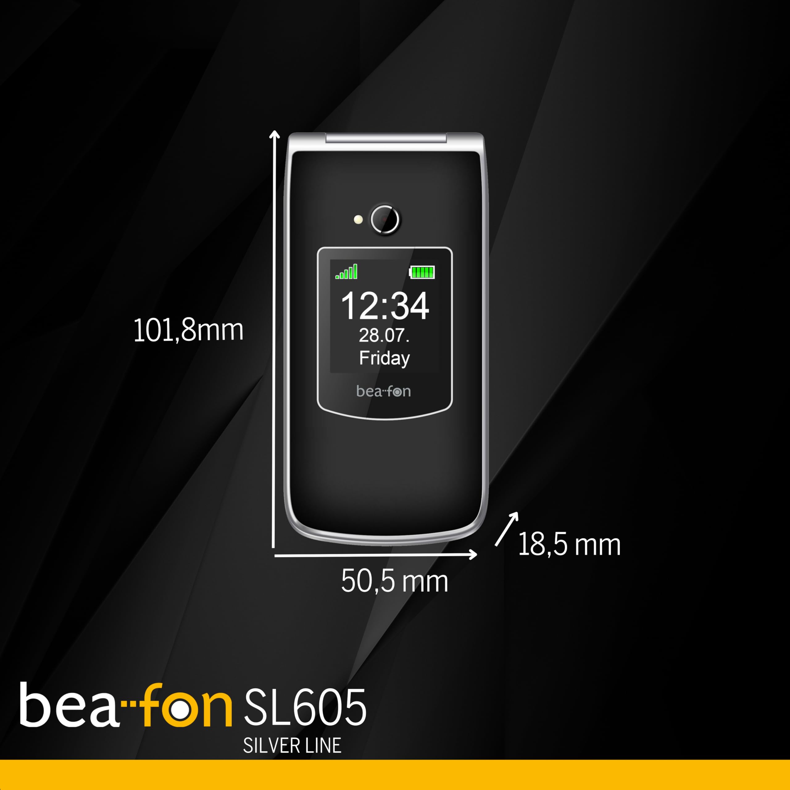 Beafon SL605 Silverline Klapphandy Seniorenhandy mit SOS Notruftaste