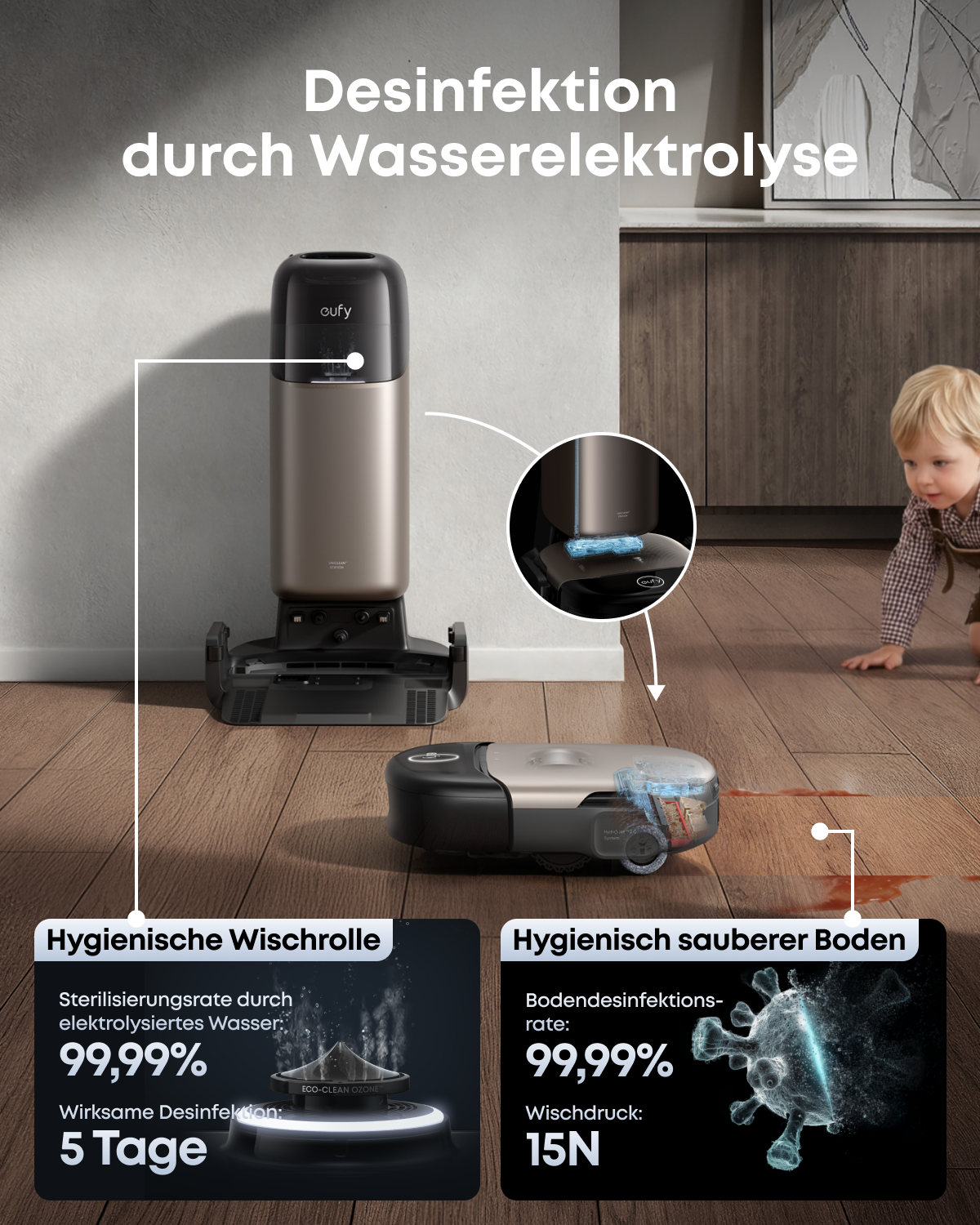Eufy Robot Vacuum Omni S2 Saugroboter mit Wischfunktion