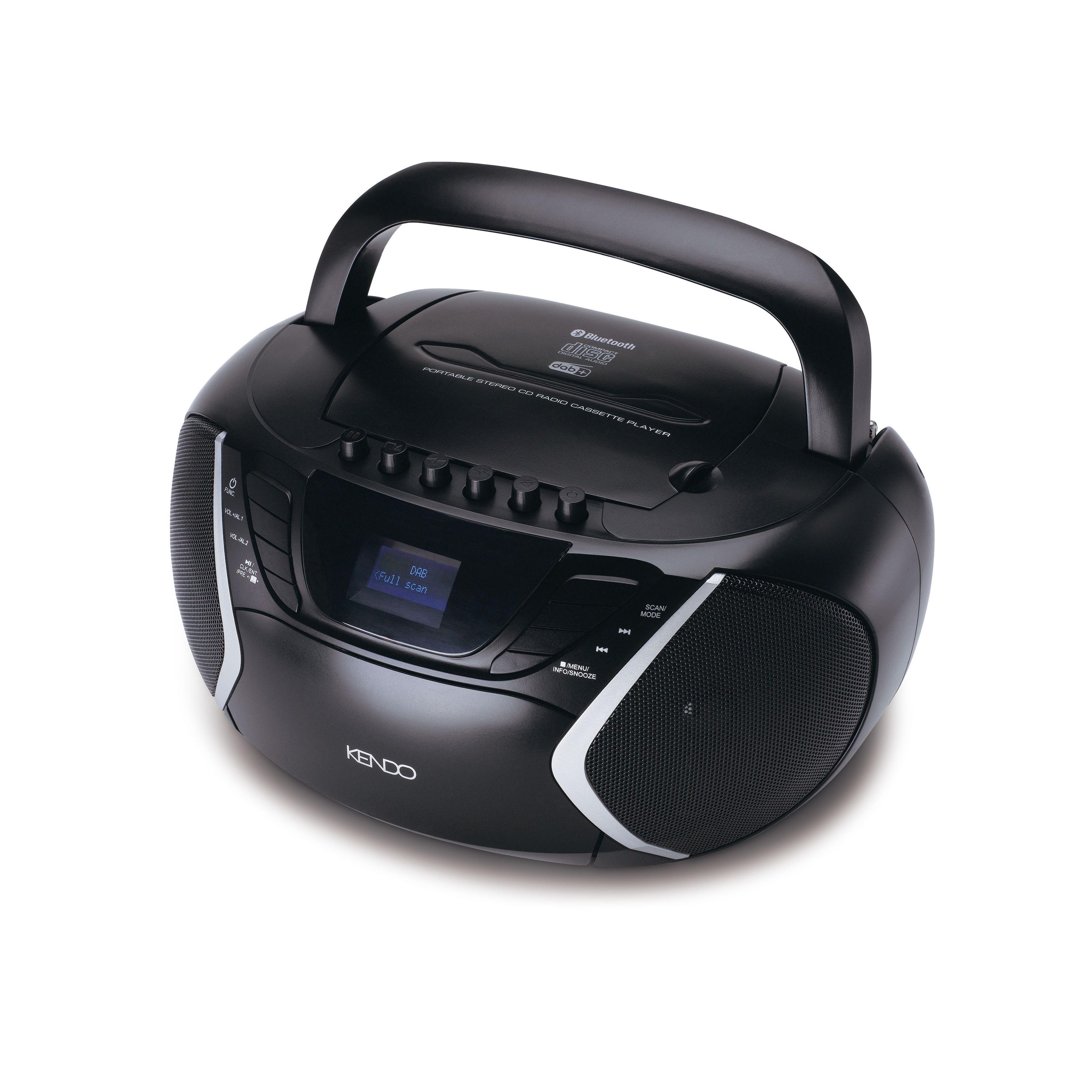 KENDO Radiorekorder mit CD-Spieler und Kassettendeck Boombox DAB+ 25EX
