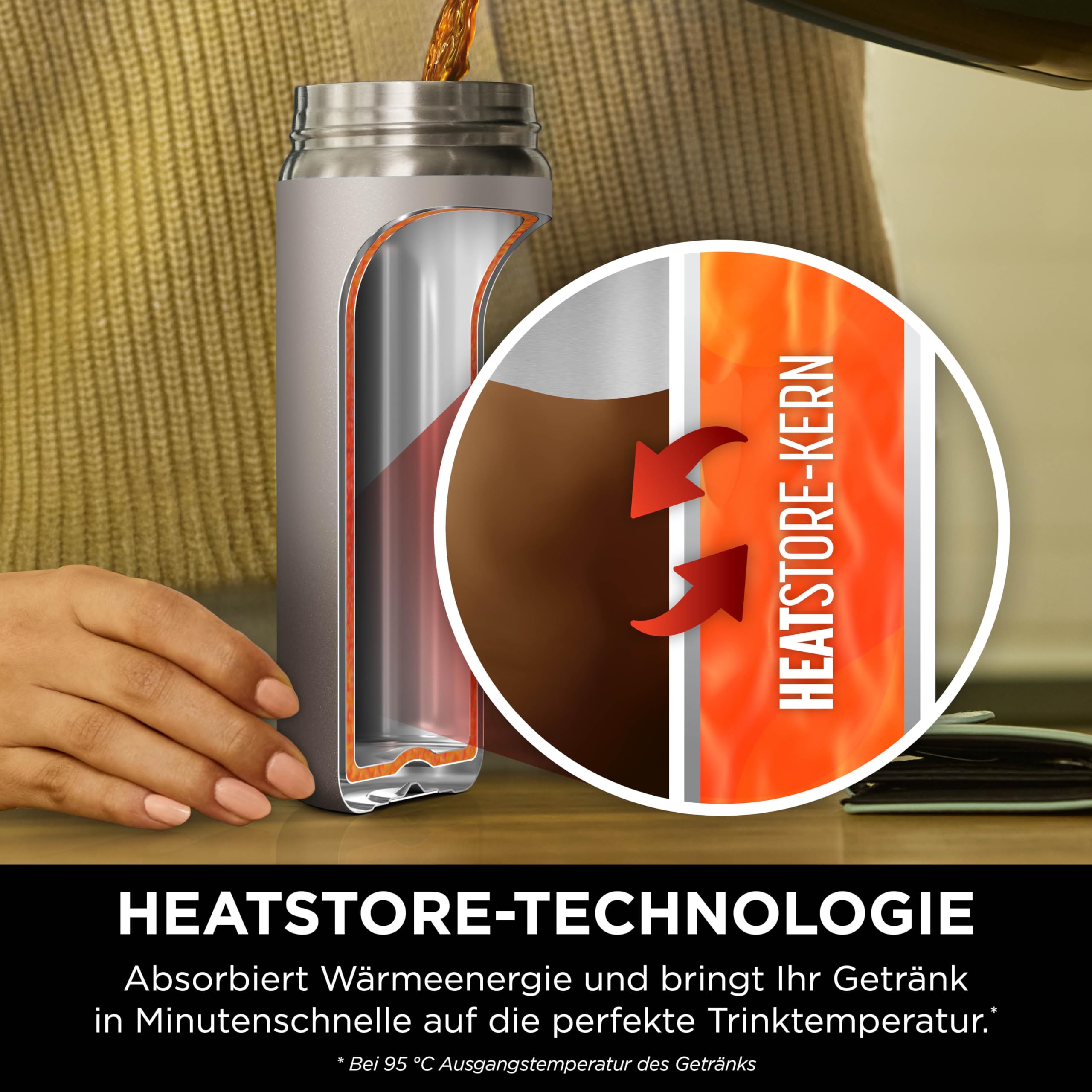 Ninja 400 ml Sip Perfect Trinkflasche für Heißgetränke