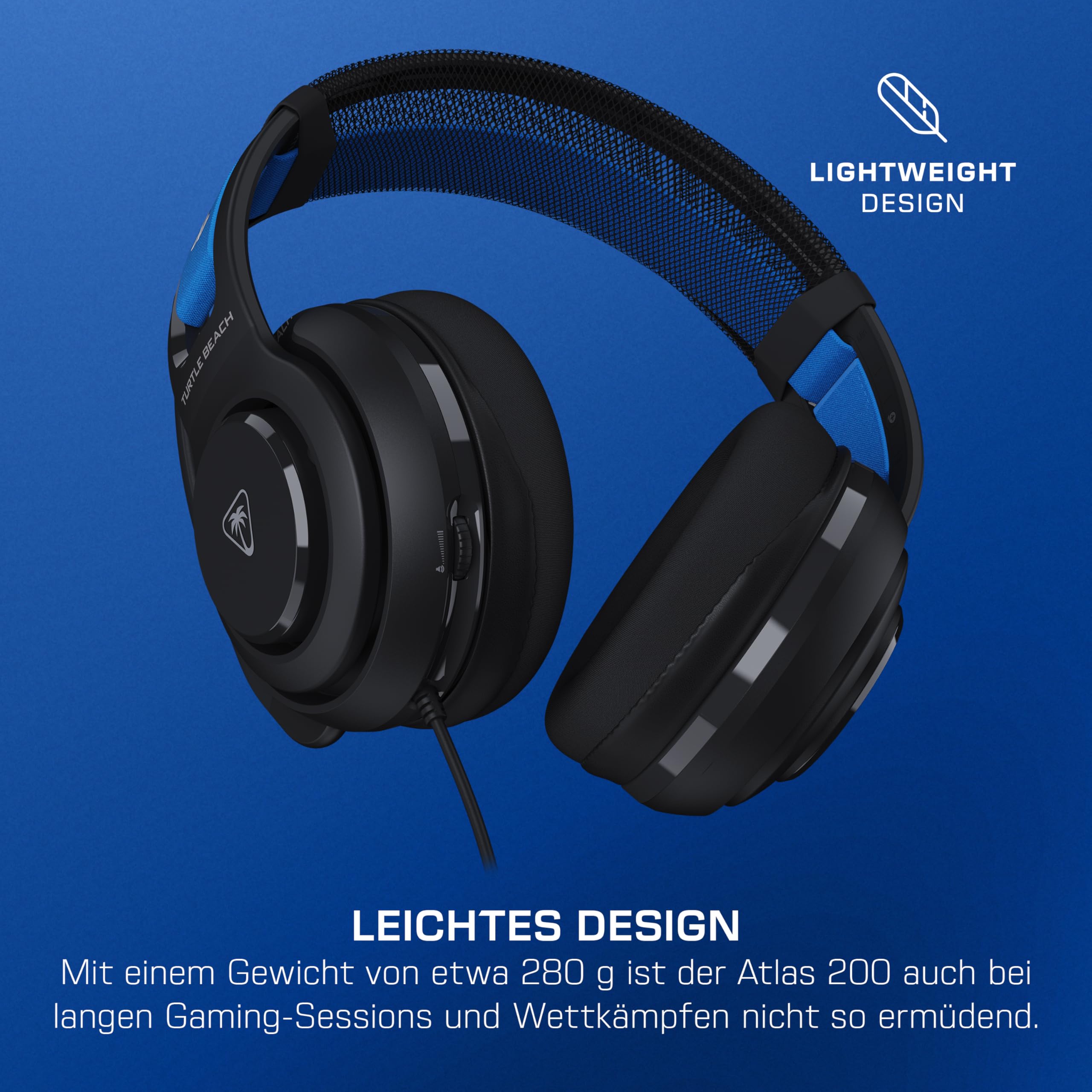 Turtle Beach Atlas 200 Gaming-Headset für PS5, Schwarz