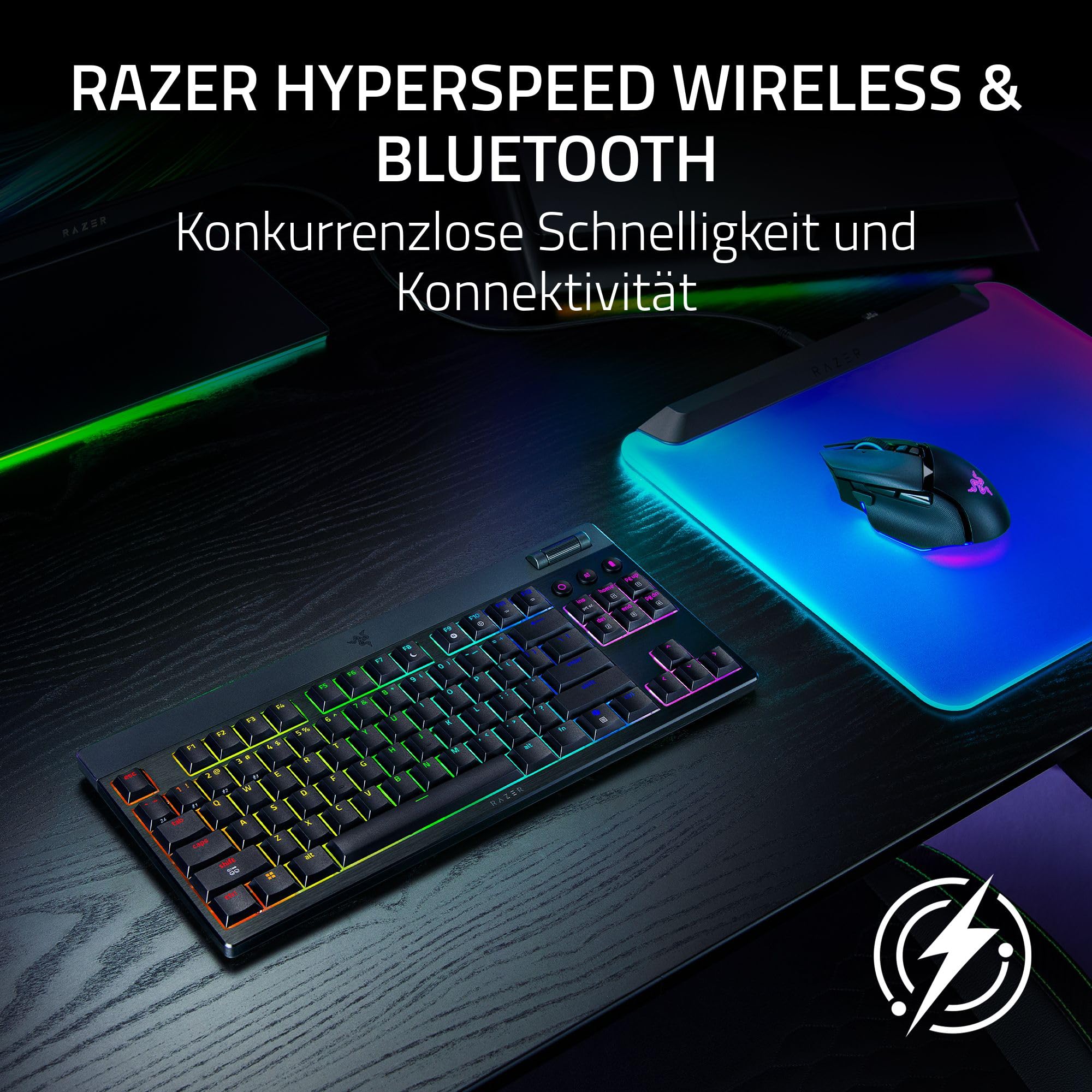 Razer BlackWidow V4 Tenkeyless HyperSpeed Low Profil - Kabellose Gaming-Tastatur
