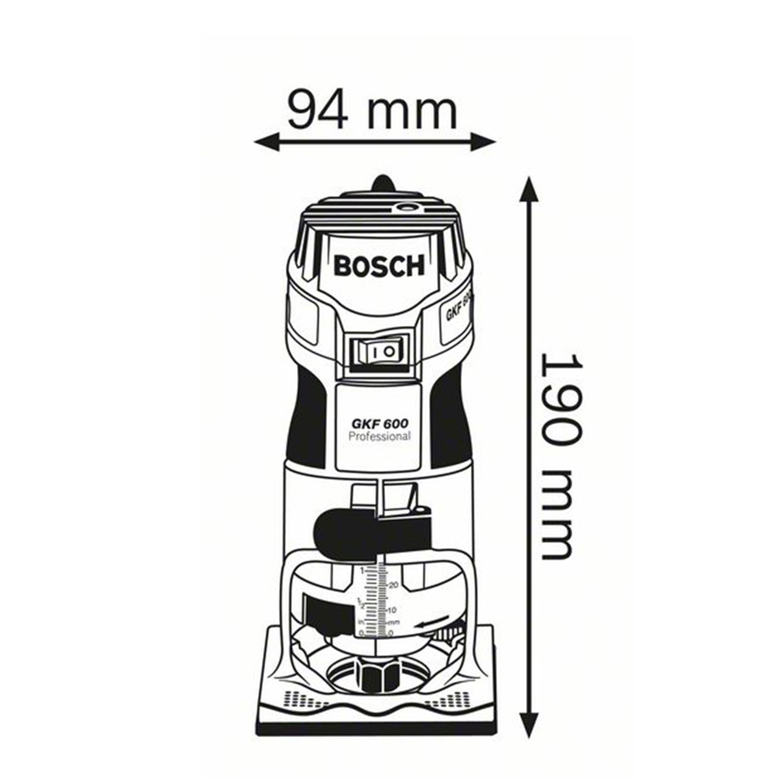 Bosch Professional GKF 600 Elektrische Kantenfraese