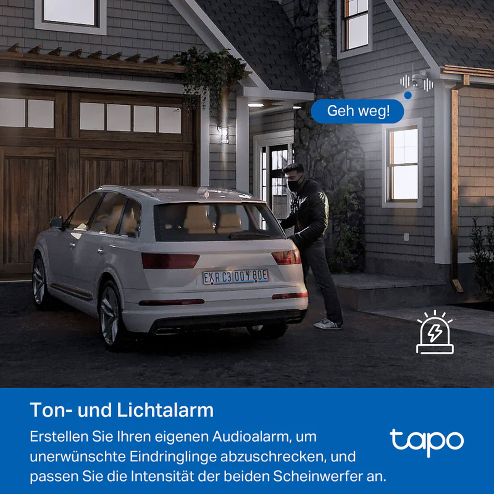 Tapo C501GW 360° Überwachungskamera, Weiß
