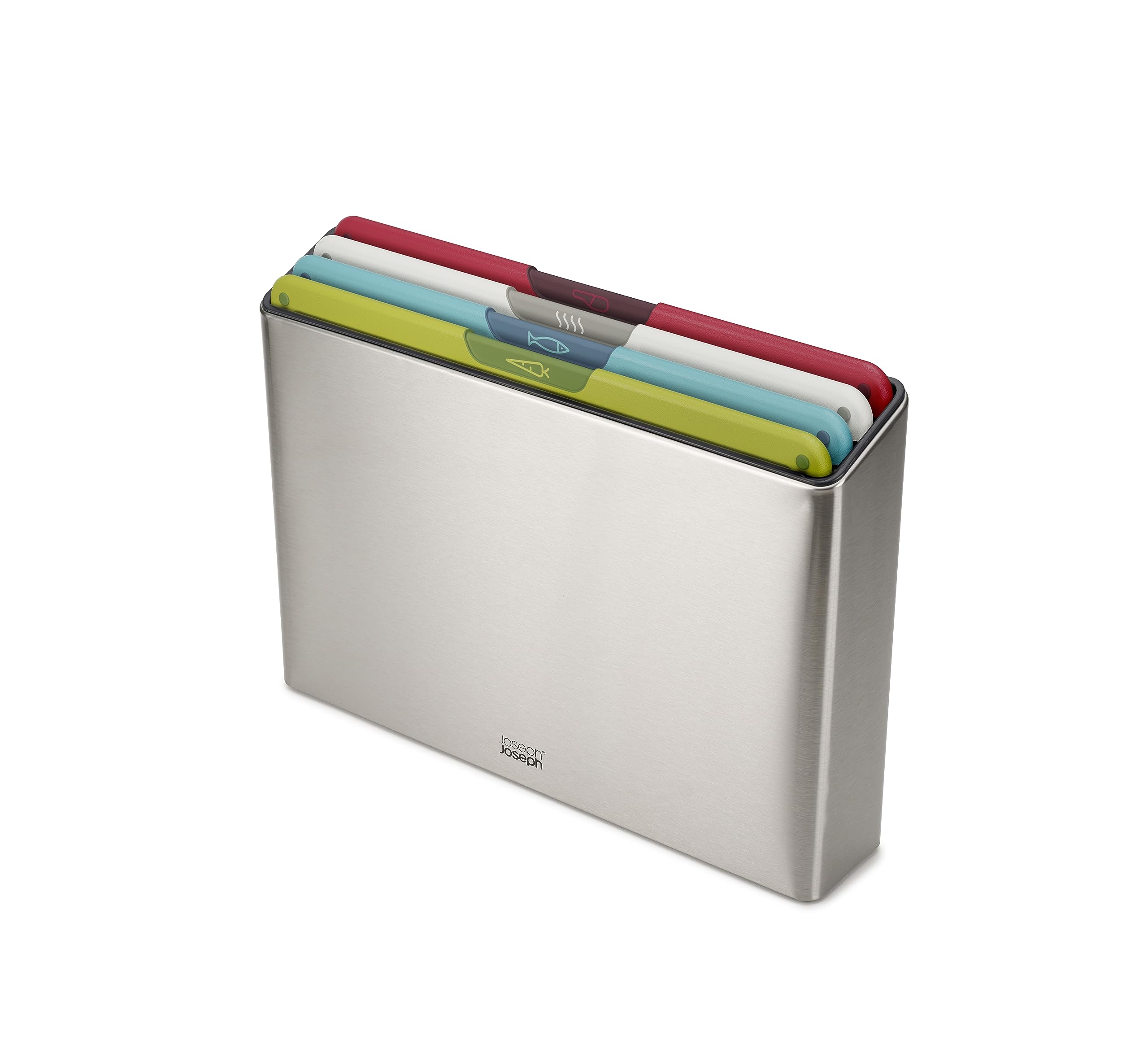 Joseph Joseph Folio Icon Schneidebrett-Set Aufbewahrungsbox 4-teilig Edelstahl