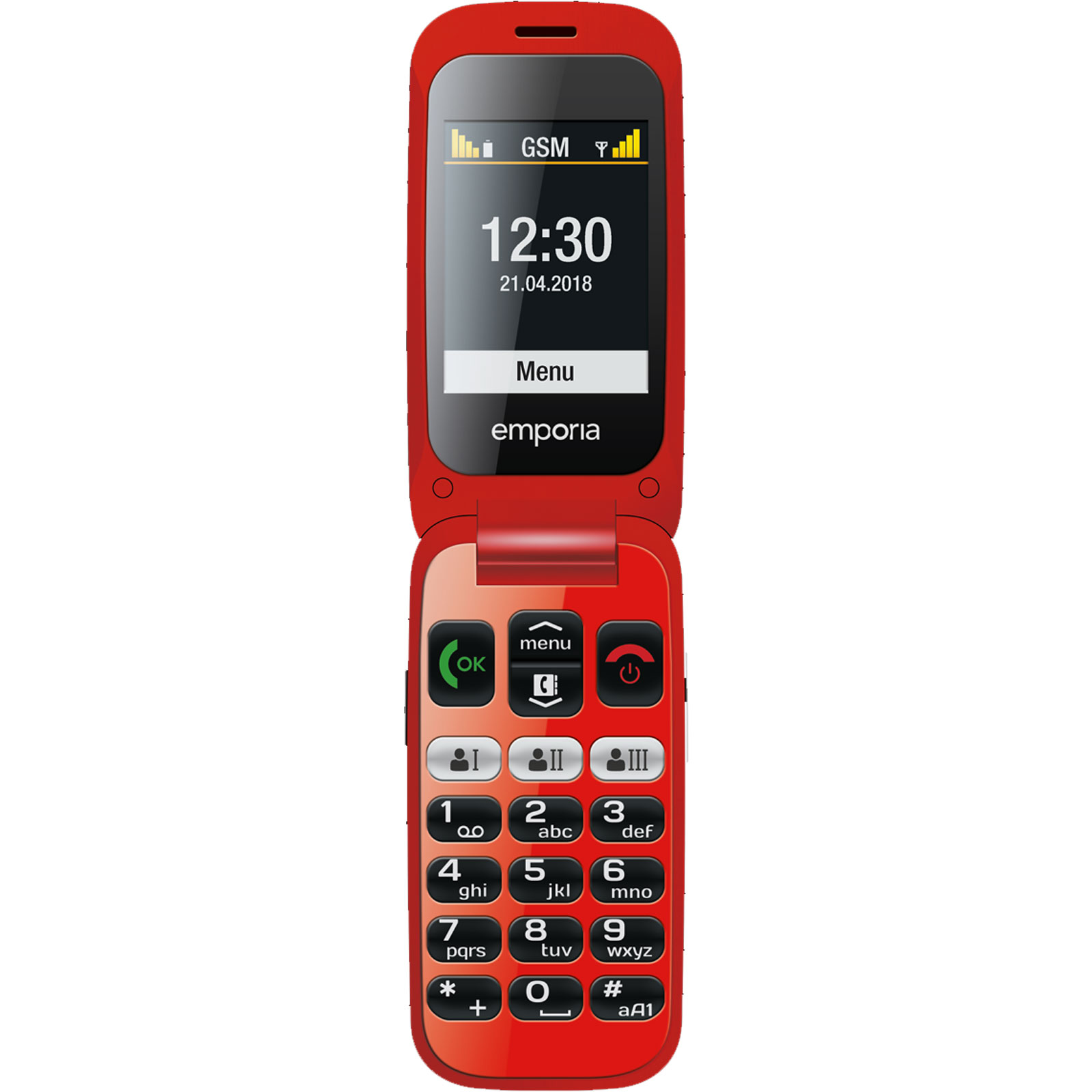 Emporia ONE 2G, Schwarz/Rot - Modell 2025 Handy (Seniorenhandy, Klapp)