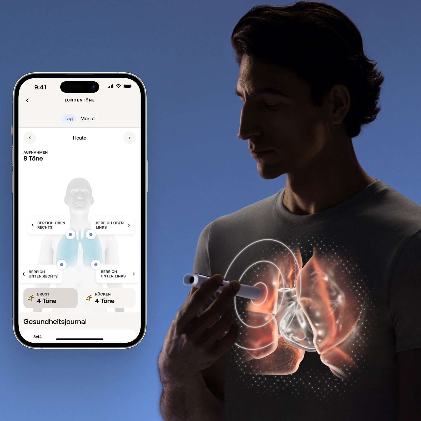 Withings BeamO 4-in-1 Gesundheits-MultiScan Fieberthermometer (EKG, kontaktloses Thermometer, Oximeter, Stethoskop, USB-C, Withings App)