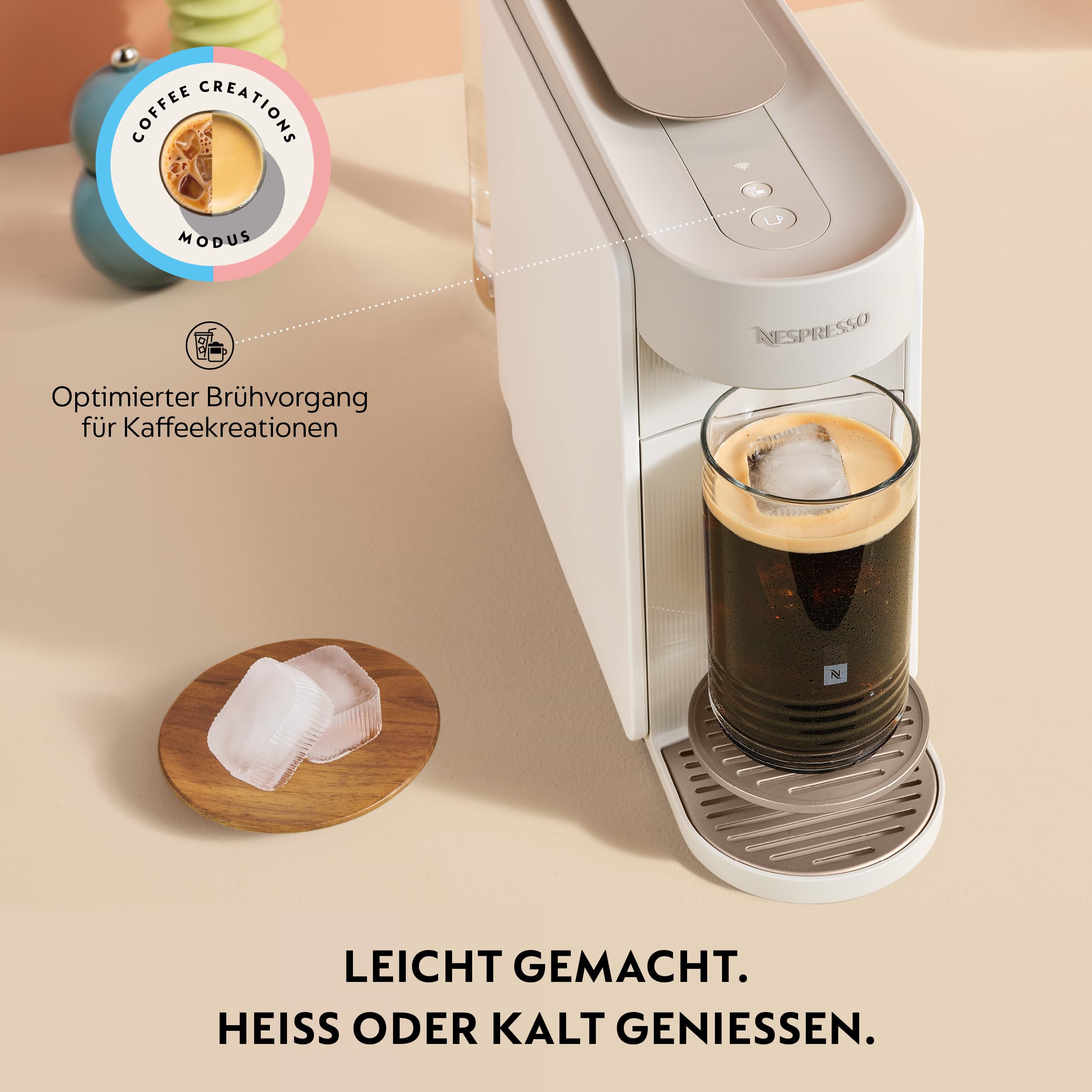 Nespresso DeLonghi  Vertuo Up ENV200.W  inkl. Aeroccino 3 Milchaufschäumer