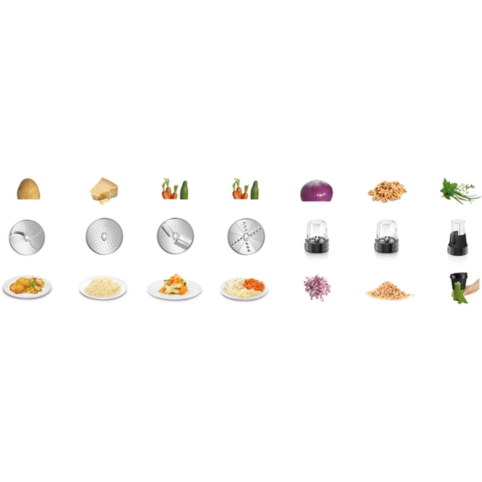 Bosch MUM59S81DE Serie 4 Küchenmaschine MUM 5 1000 W Silber anthrazit