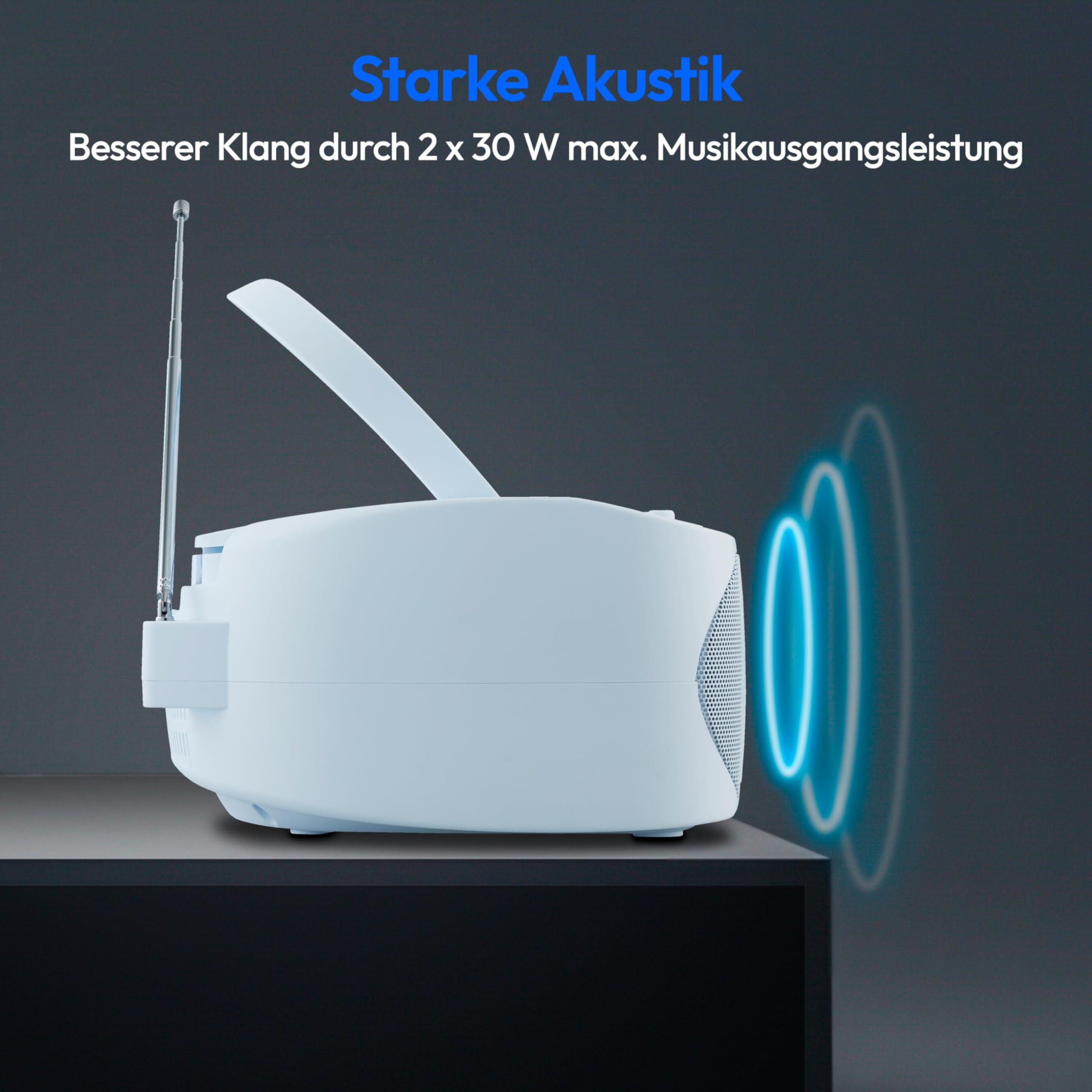 Medion LIFE E65010 Boombox Radiorekorder USB mit CD-Spieler und Kassettendeck