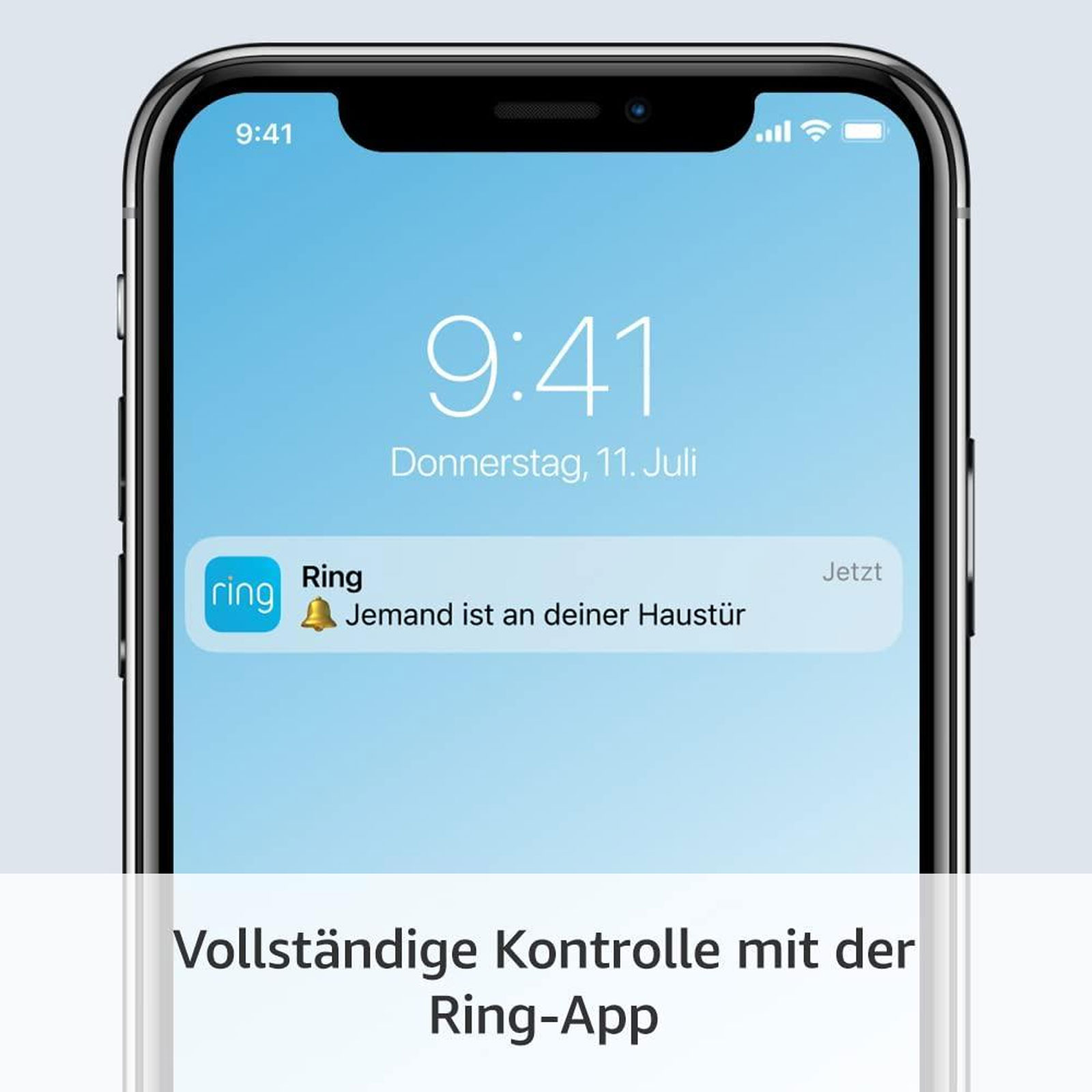 Ring Battery Doorbell Plus, Silber Türklingel mit Kamera