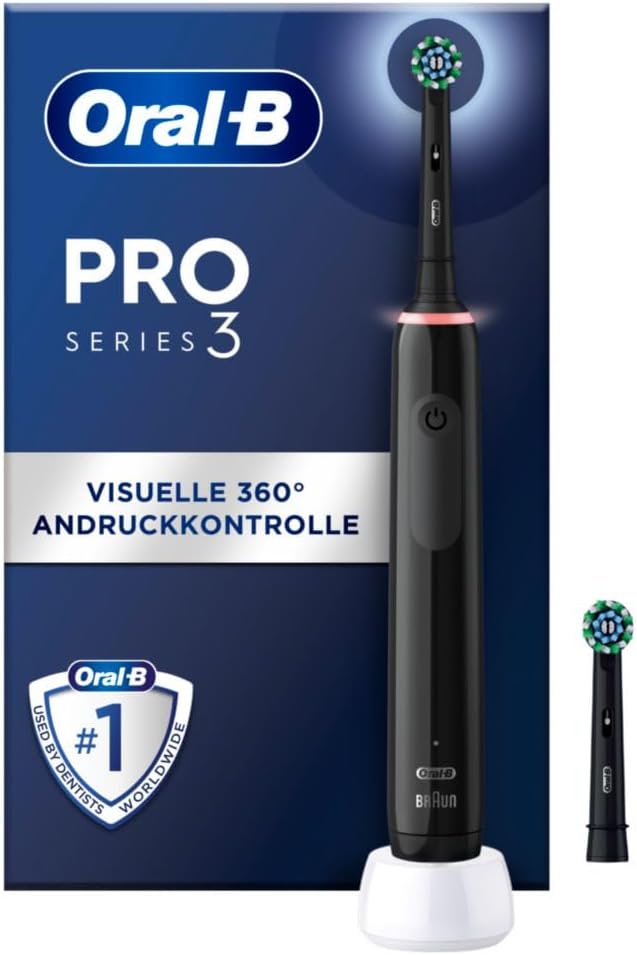 Braun Oral-B Pro 3 3000 CrossAction Black Edition, Elektrische Zahnbürste Braun Oral-B Pro 3 3000 CrossAction Black Edition, Elektrische Zahnbürste