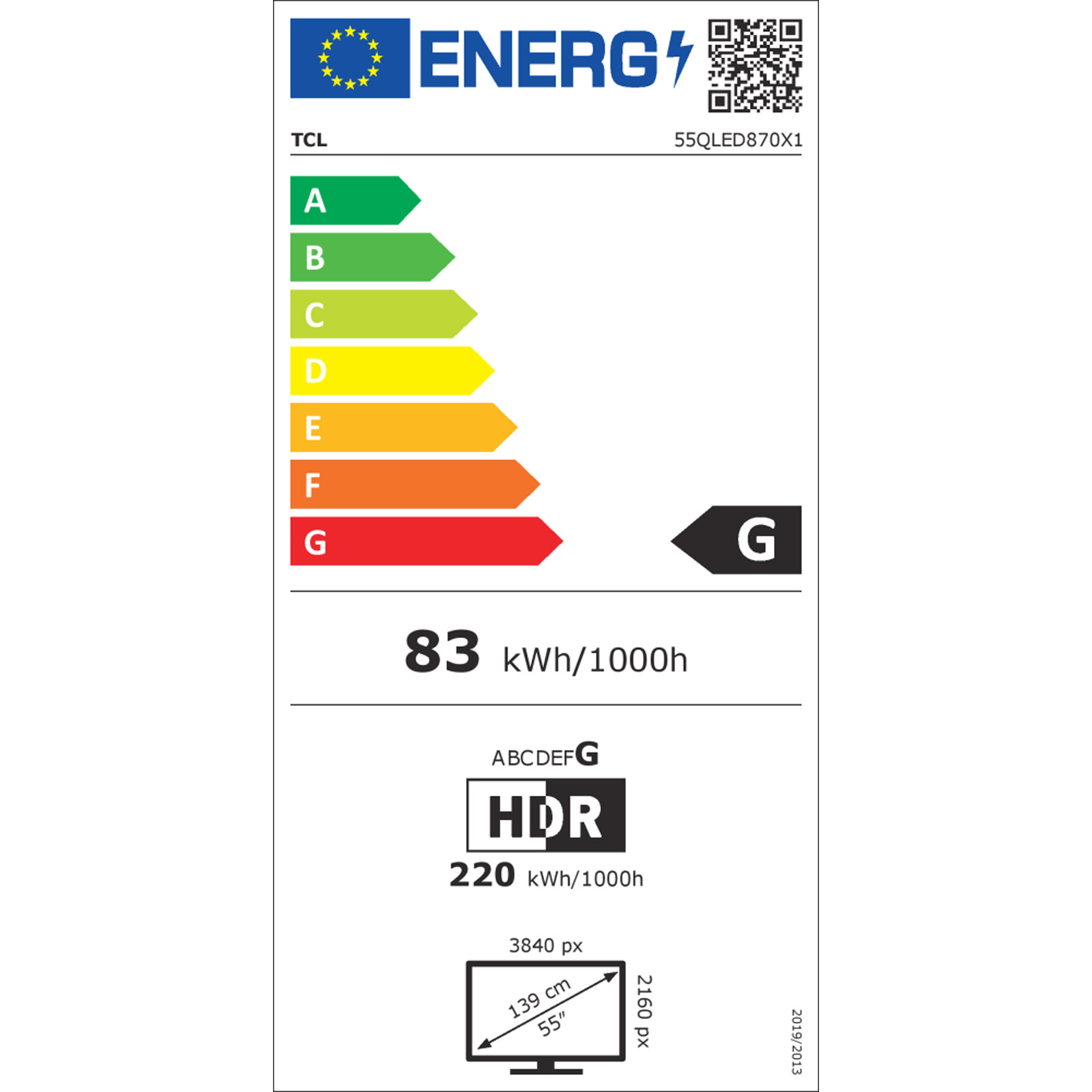 TCL 55QLED870 QLED TV (55 Zoll (139,7 cm), 4K UHD, HDR, Smart TV, Sprachsteuerung (Alexa, Google Assistant), Google TV, 144 Hz)