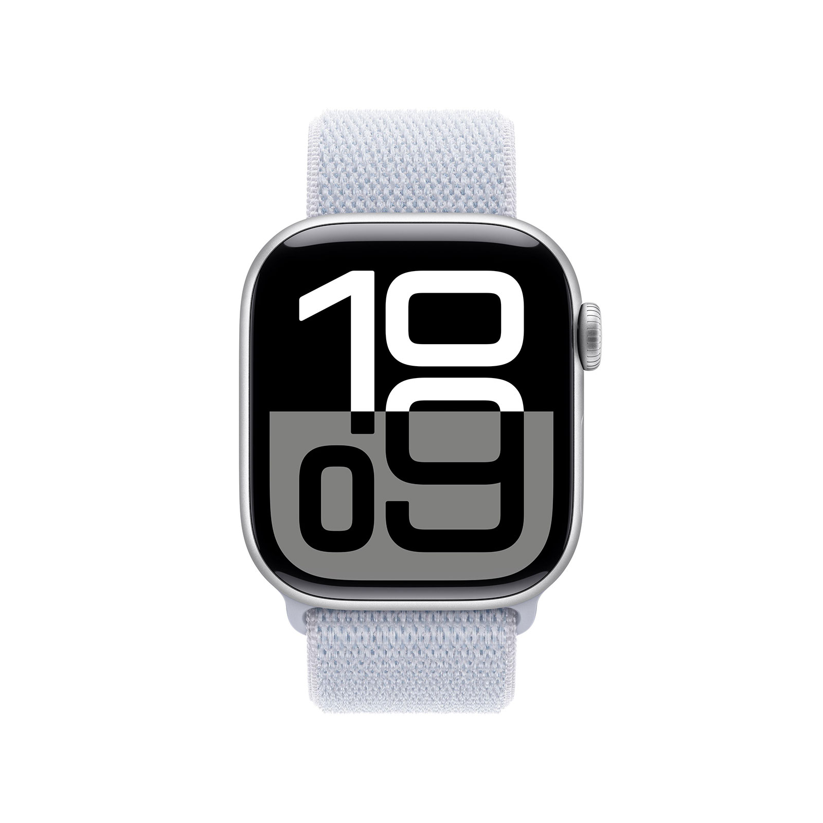 Apple Watch Series 10 GPS, 42 mm Aluminiumgehäuse Silber, Sport Loop Blaue Wolke