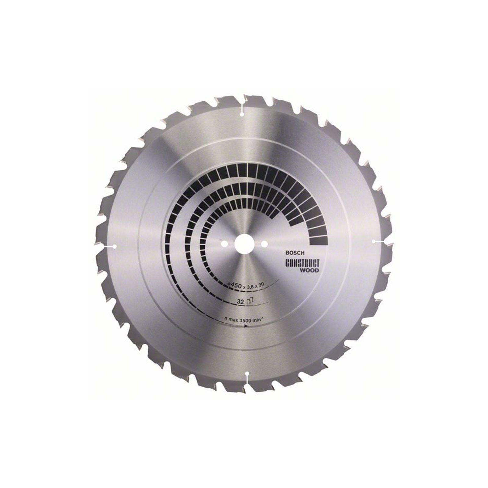 Bosch Professional Kreissaegeblatt Construct Wood, 450 x 30 x 3,8 mm, 32