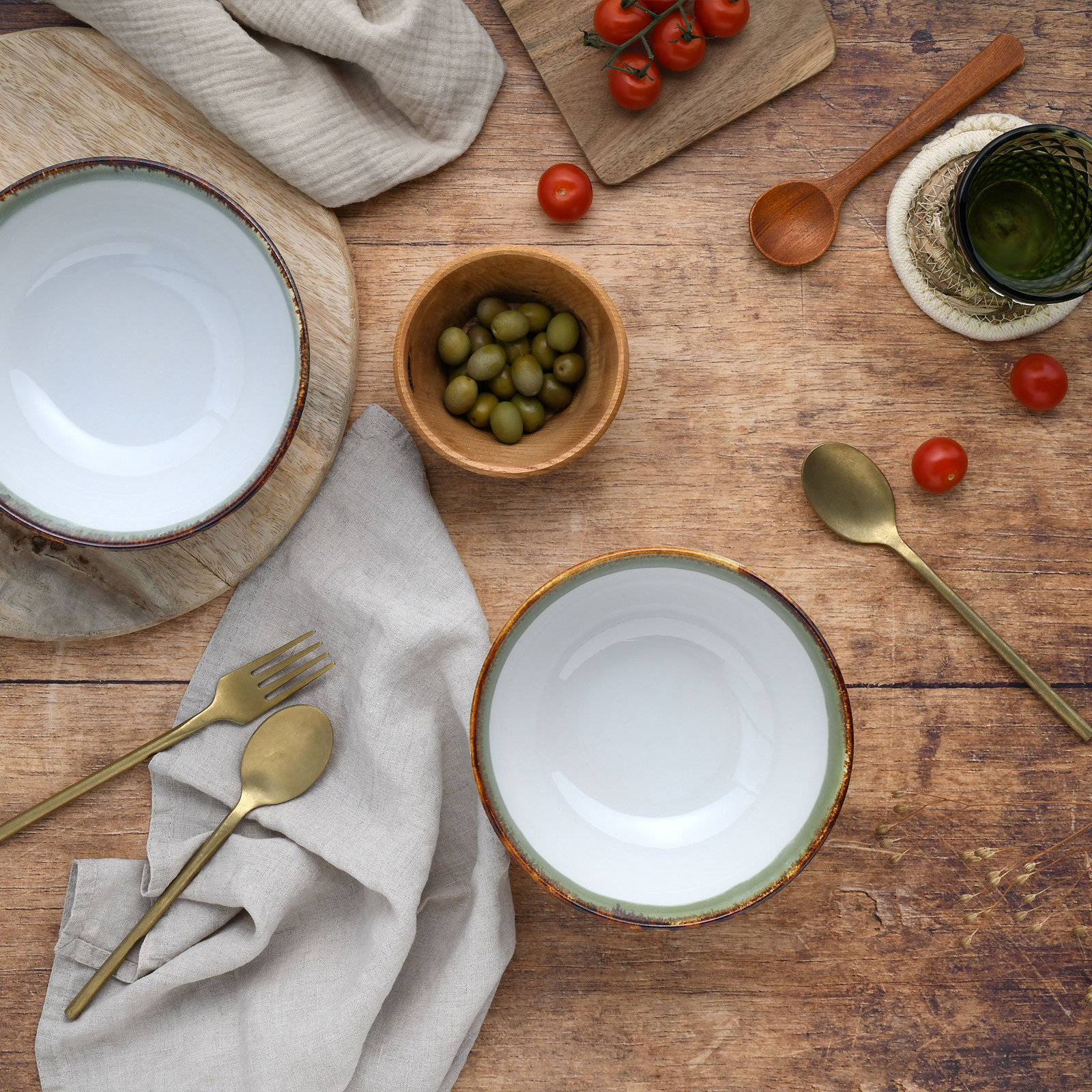 CreaTable Cascade 21686 Buddha Bowl Set, 4-teilig