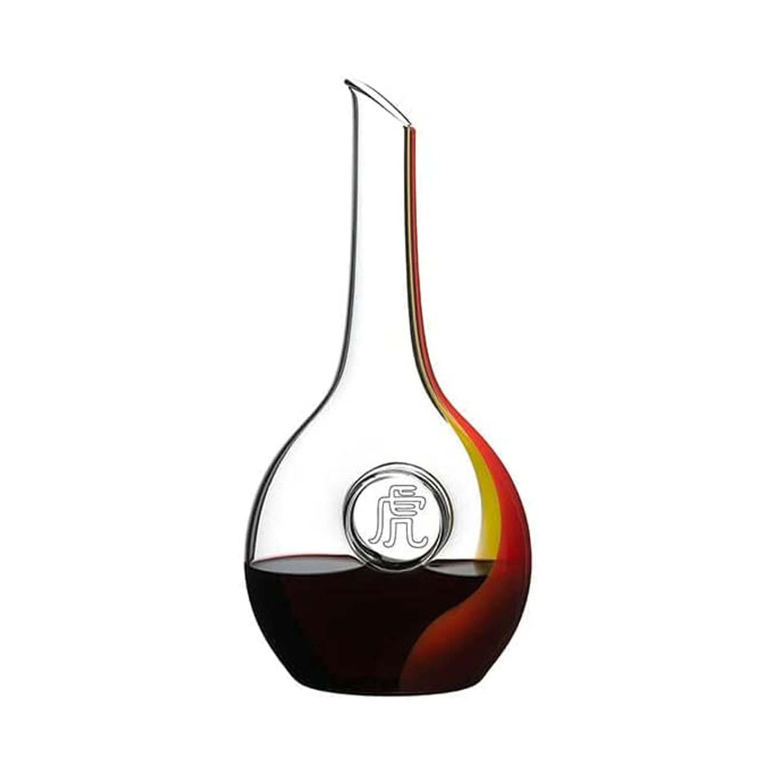 RIEDEL Chinese Zodiac Tiger Decanter Stripe Red/Yellow