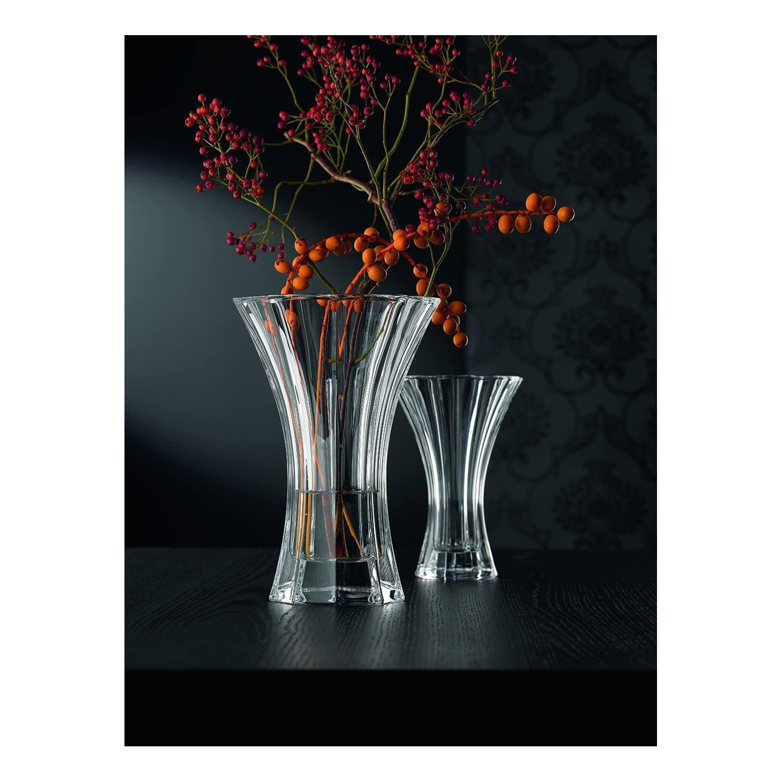 Nachtmann Vase, Glas, Transparent, 18 cm