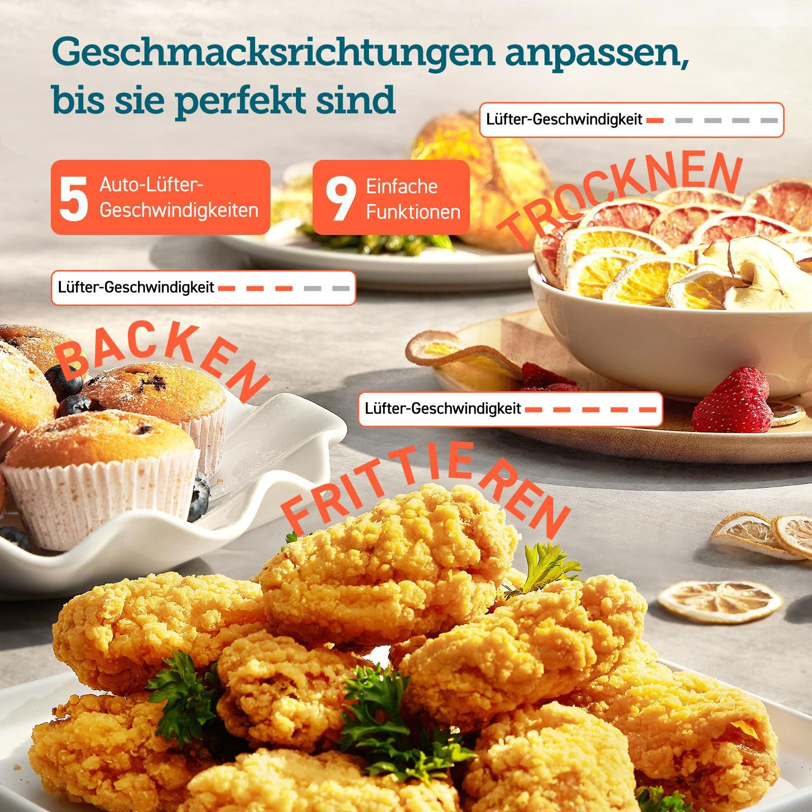 Cosori CAF-DC602-KEUR Turbo Blaze Heißluftfritteuse Cosori CAF-DC602-KEUR Turbo Blaze Heißluftfritteuse