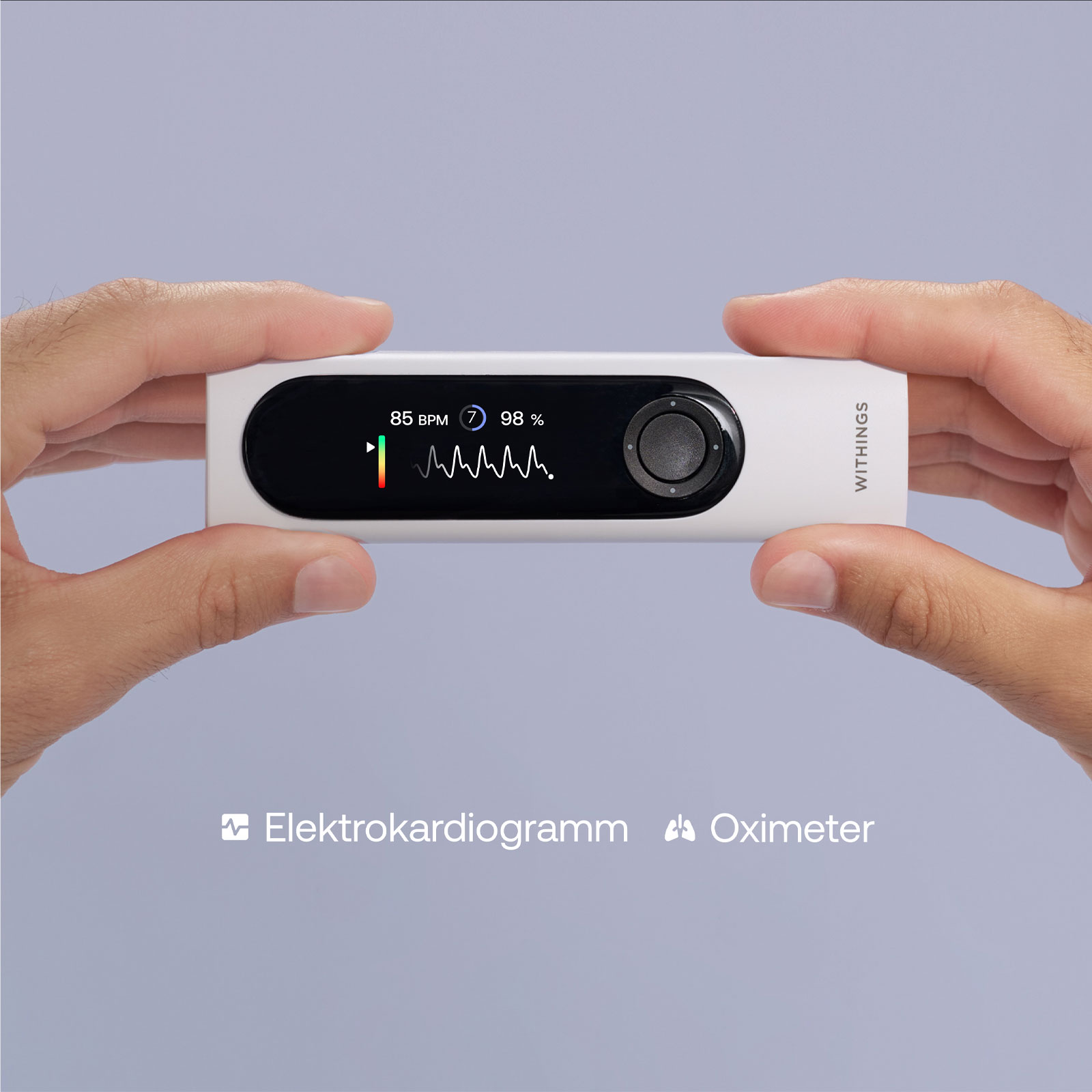 Withings BeamO 4-in-1 Gesundheits-MultiScan Fieberthermometer (EKG, kontaktloses Thermometer, Oximeter, Stethoskop, USB-C, Withings App)