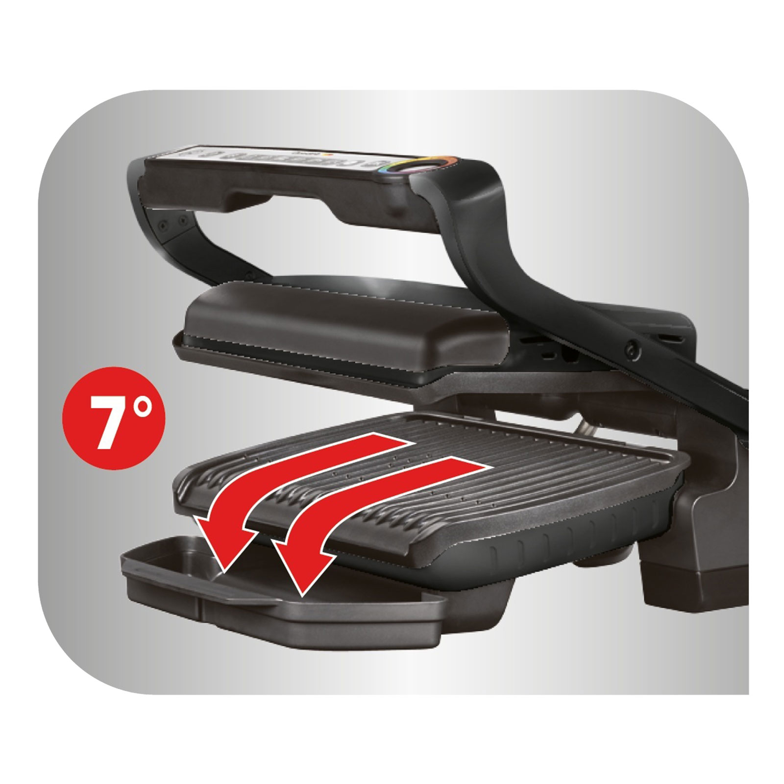 TEFAL GC 7148 Optigrill+ Snacking & Baking Kontaktgrill Schwarz